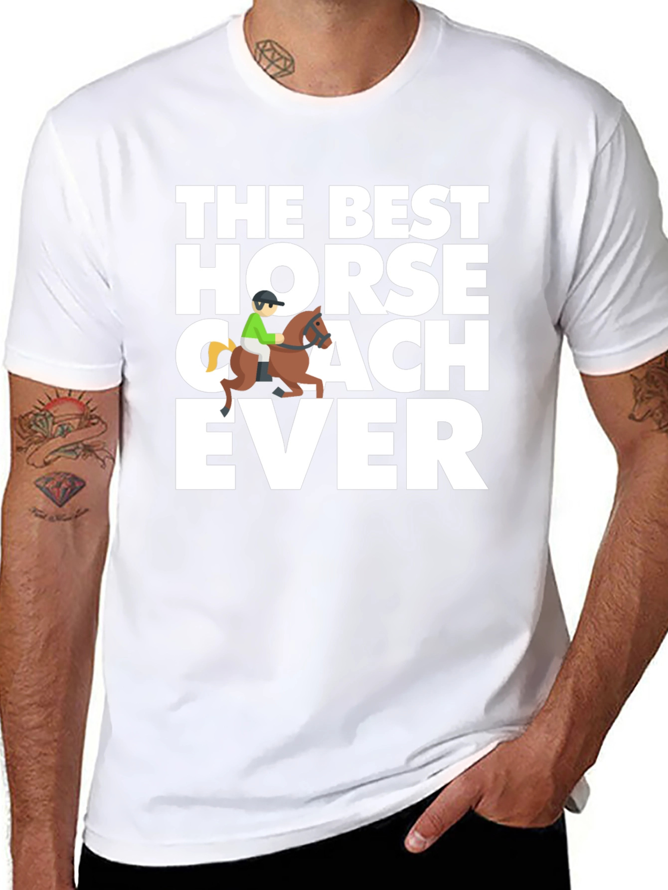 Best Horse Coach Ever Black Graphic Tee