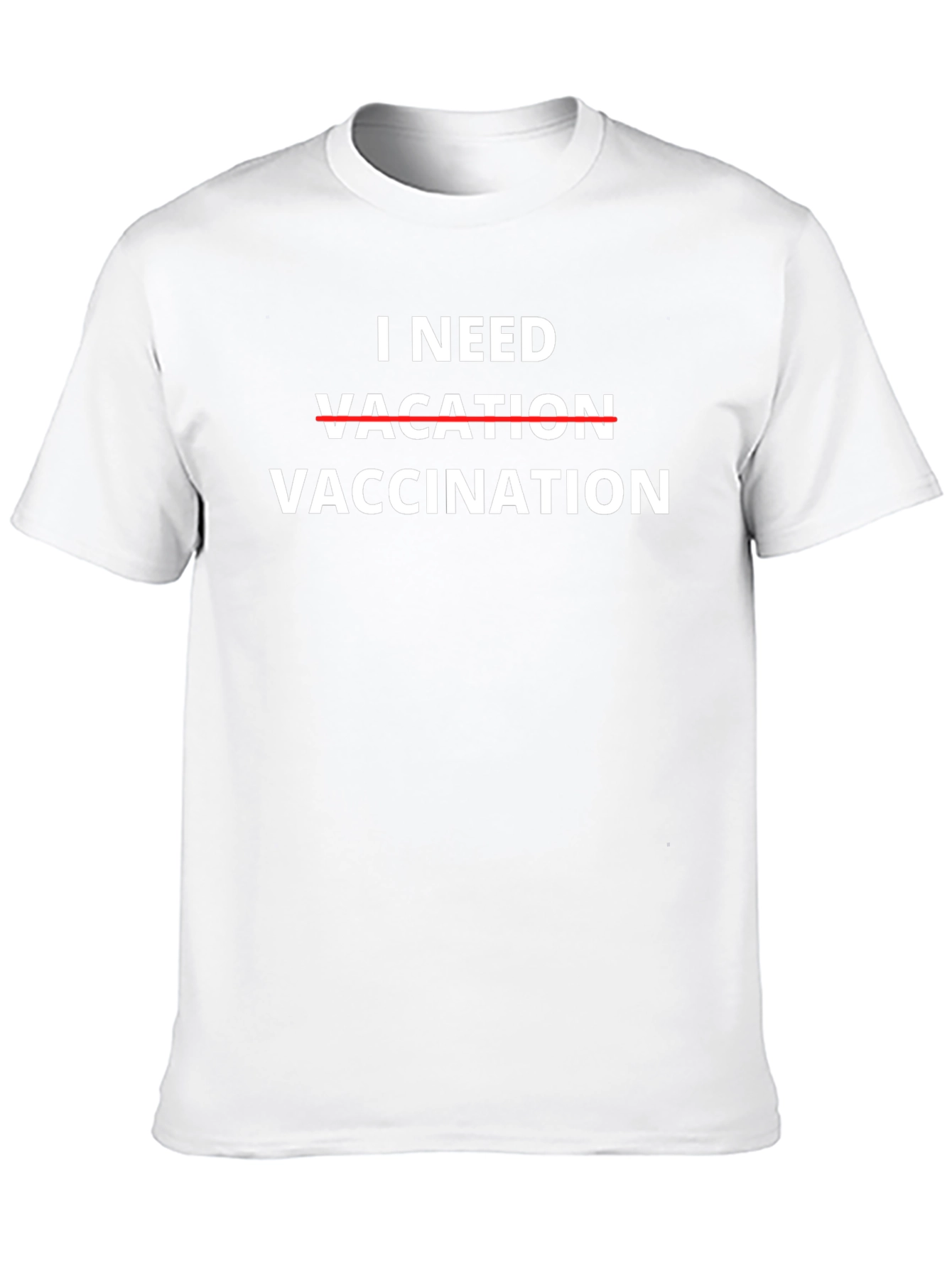 I Need Vaccination Black Tee Funny Sarcastic Graphic T-Shirt