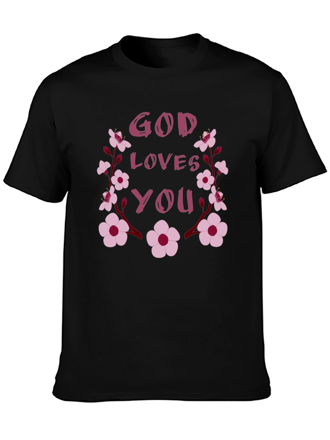 God Loves You Floral Tee