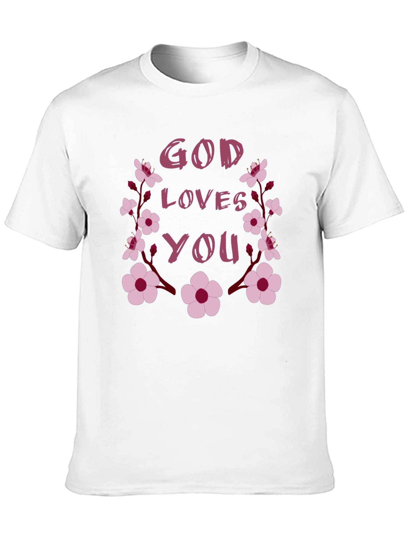 God Loves You Floral Tee