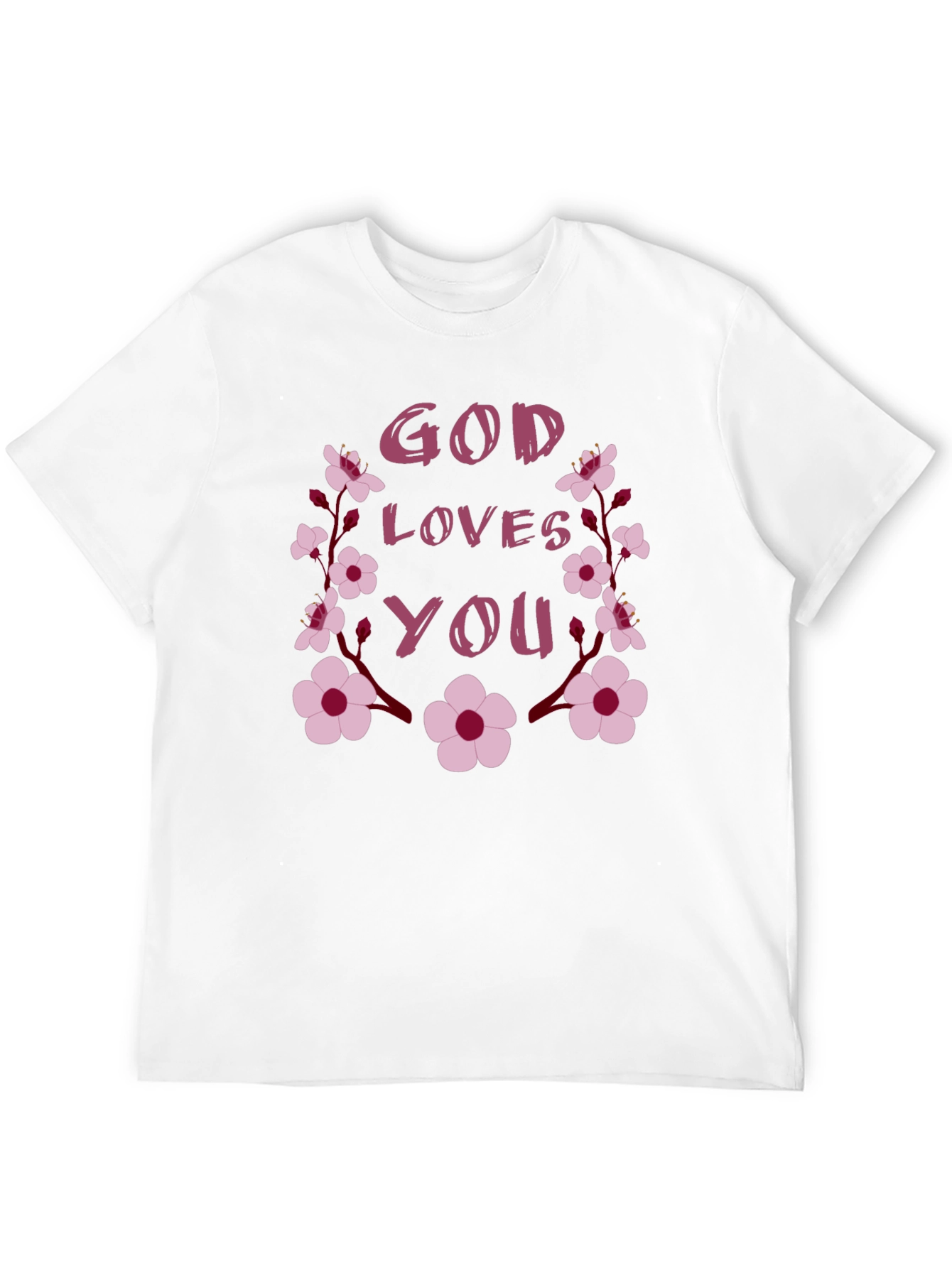 God Loves You Floral Tee