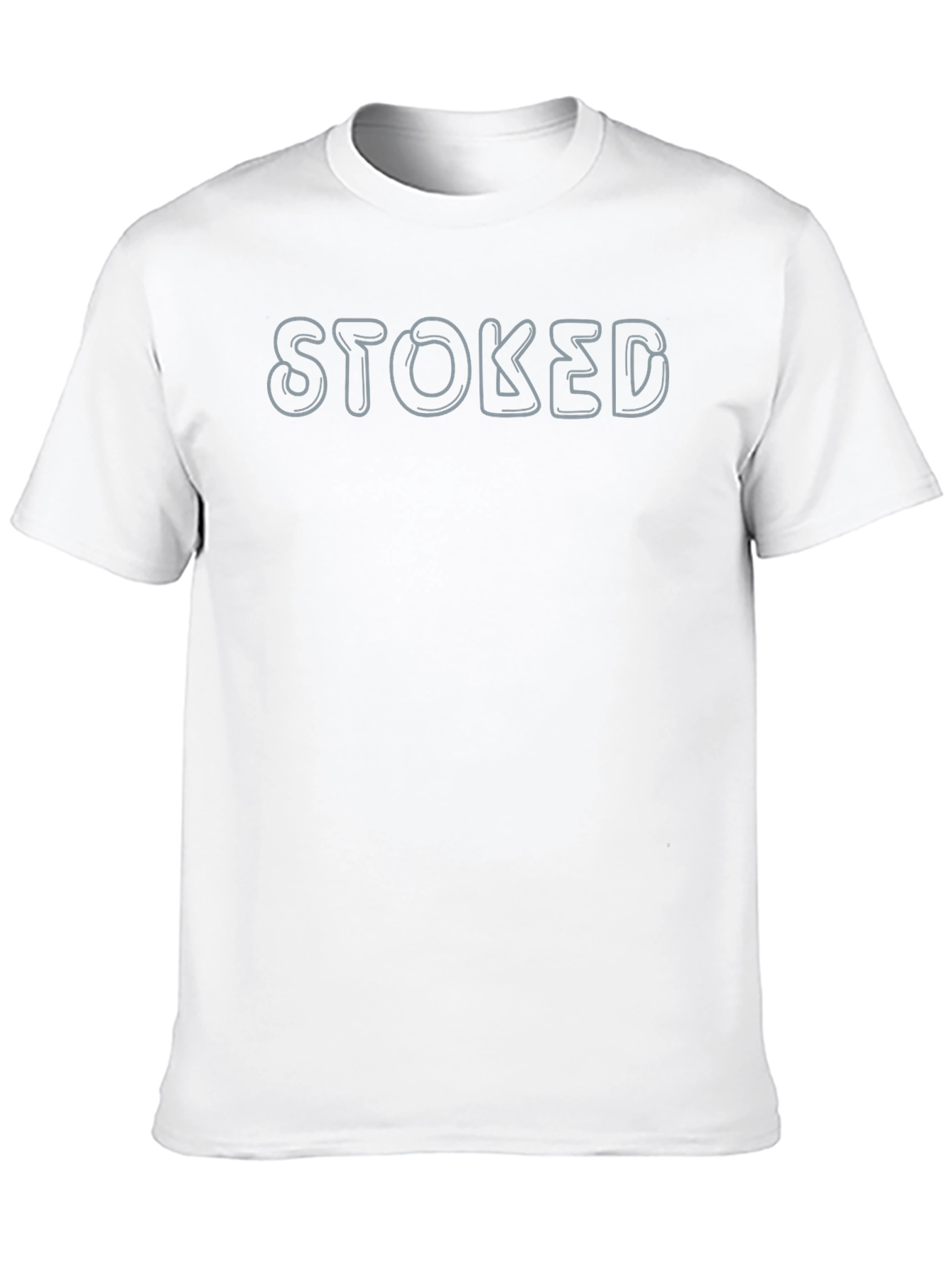 Stoked Graphic Tee - Soft Black Cotton
