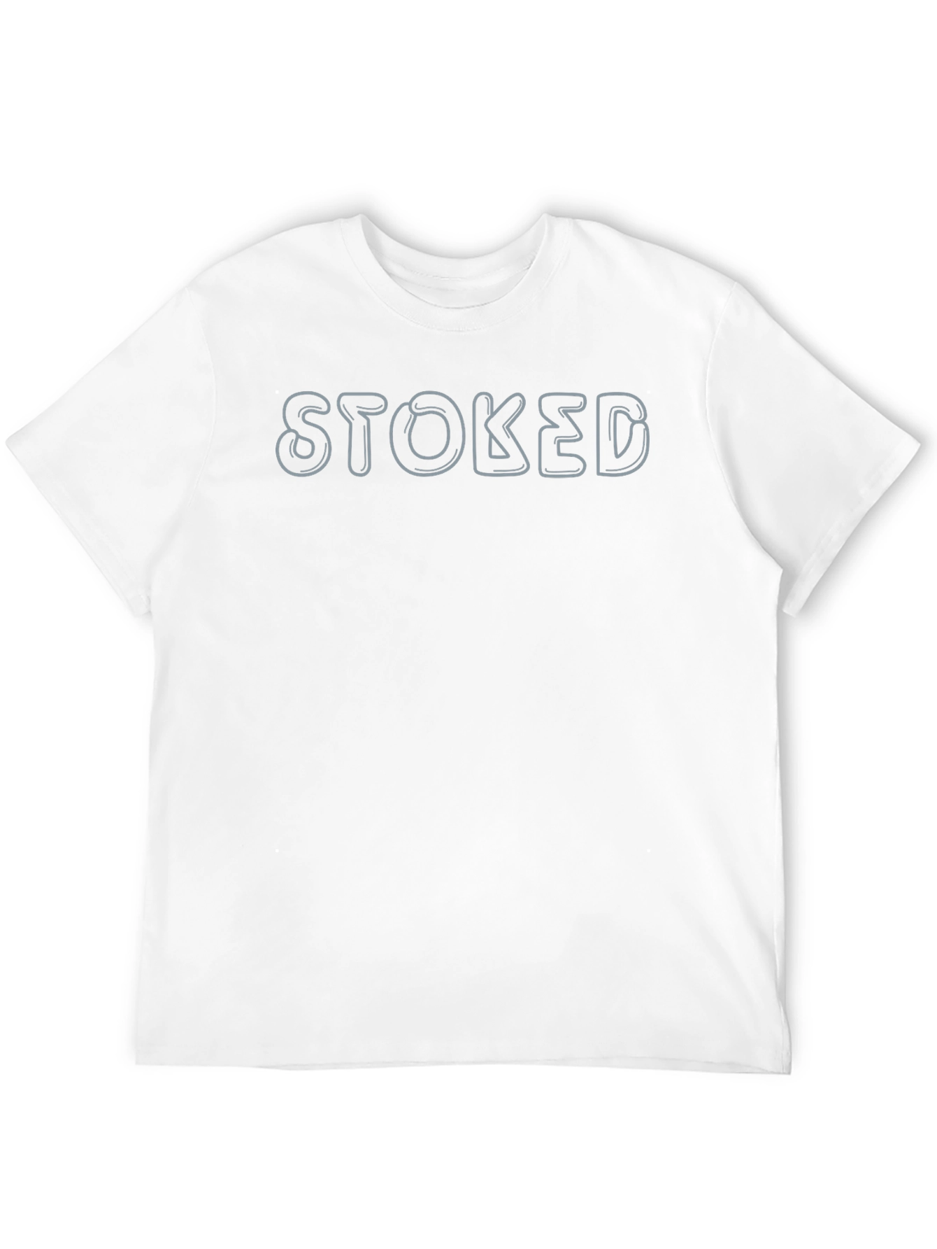 Stoked Graphic Tee - Soft Black Cotton
