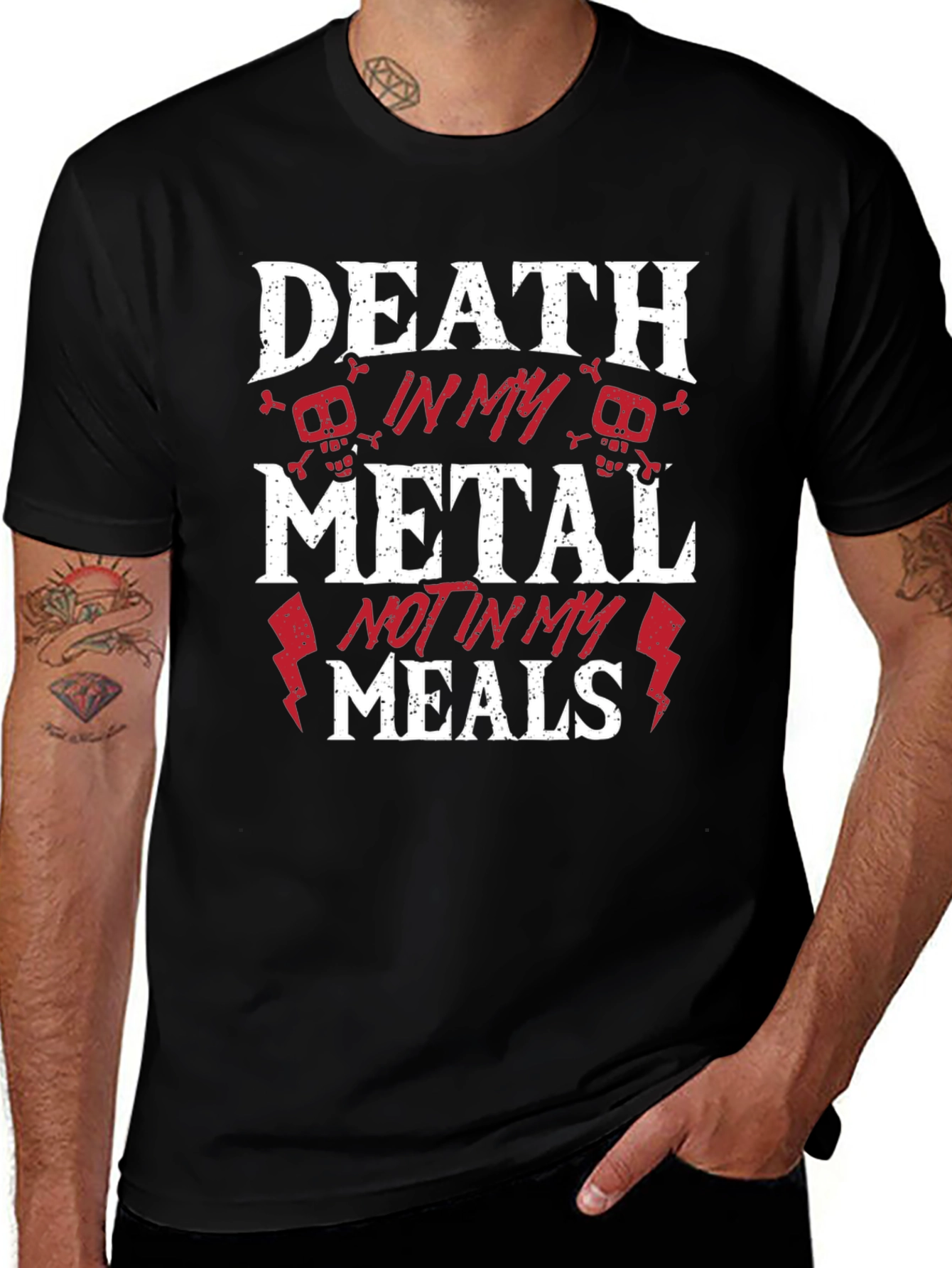 Death Metal Graphic T-Shirt - Black