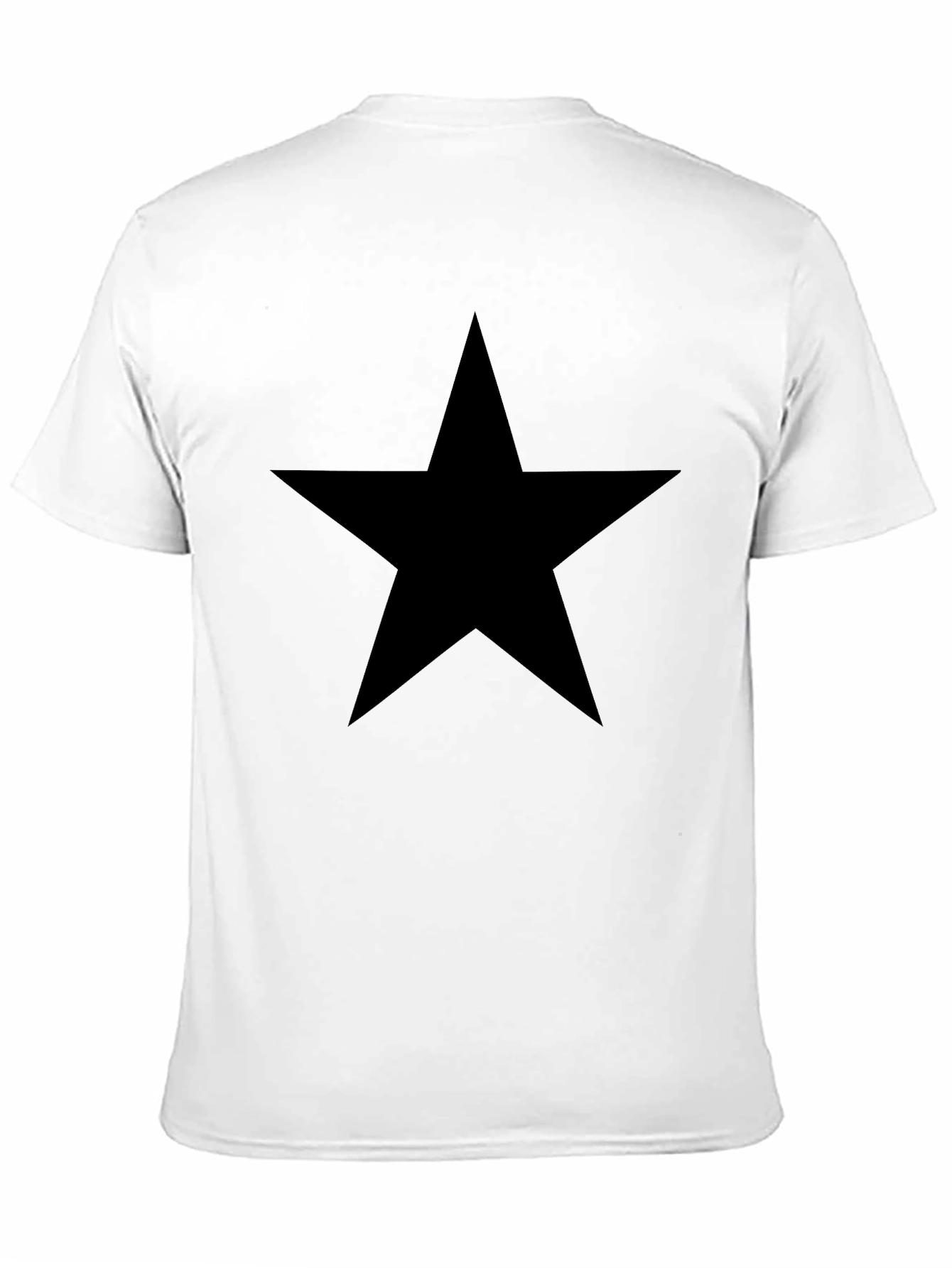 Mens Black Star Graphic T-Shirt