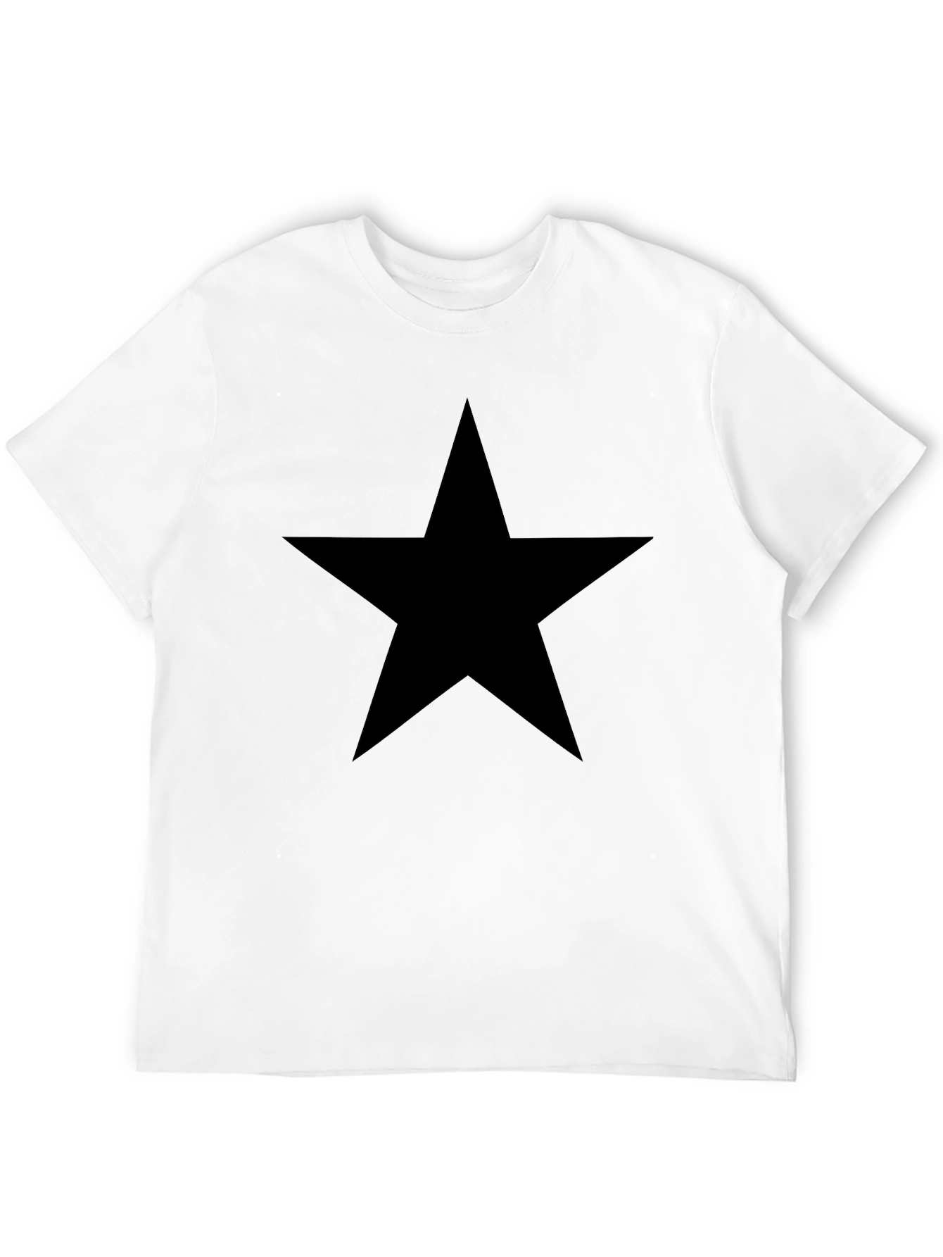 Mens Black Star Graphic T-Shirt