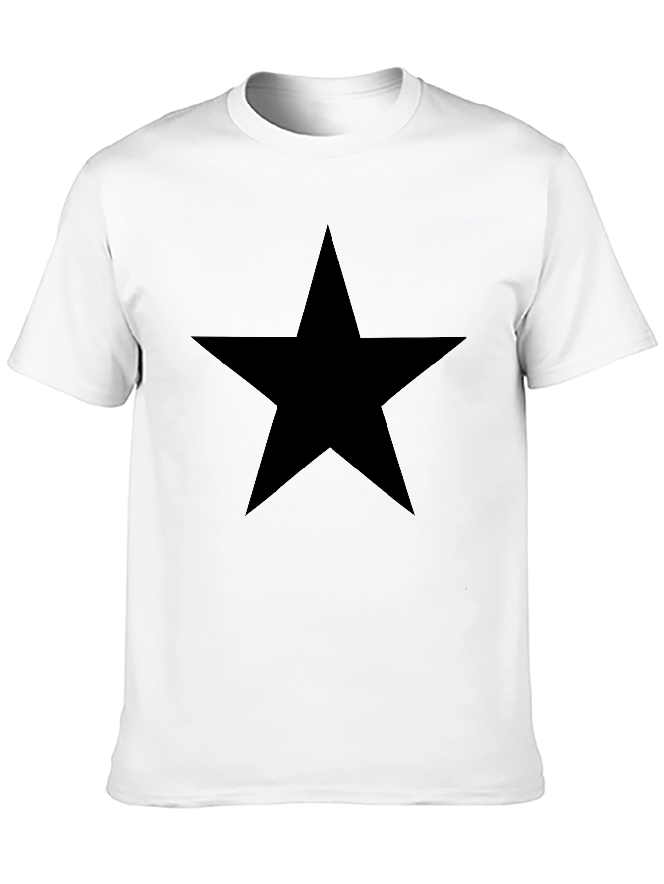 Mens Black Star Graphic T-Shirt