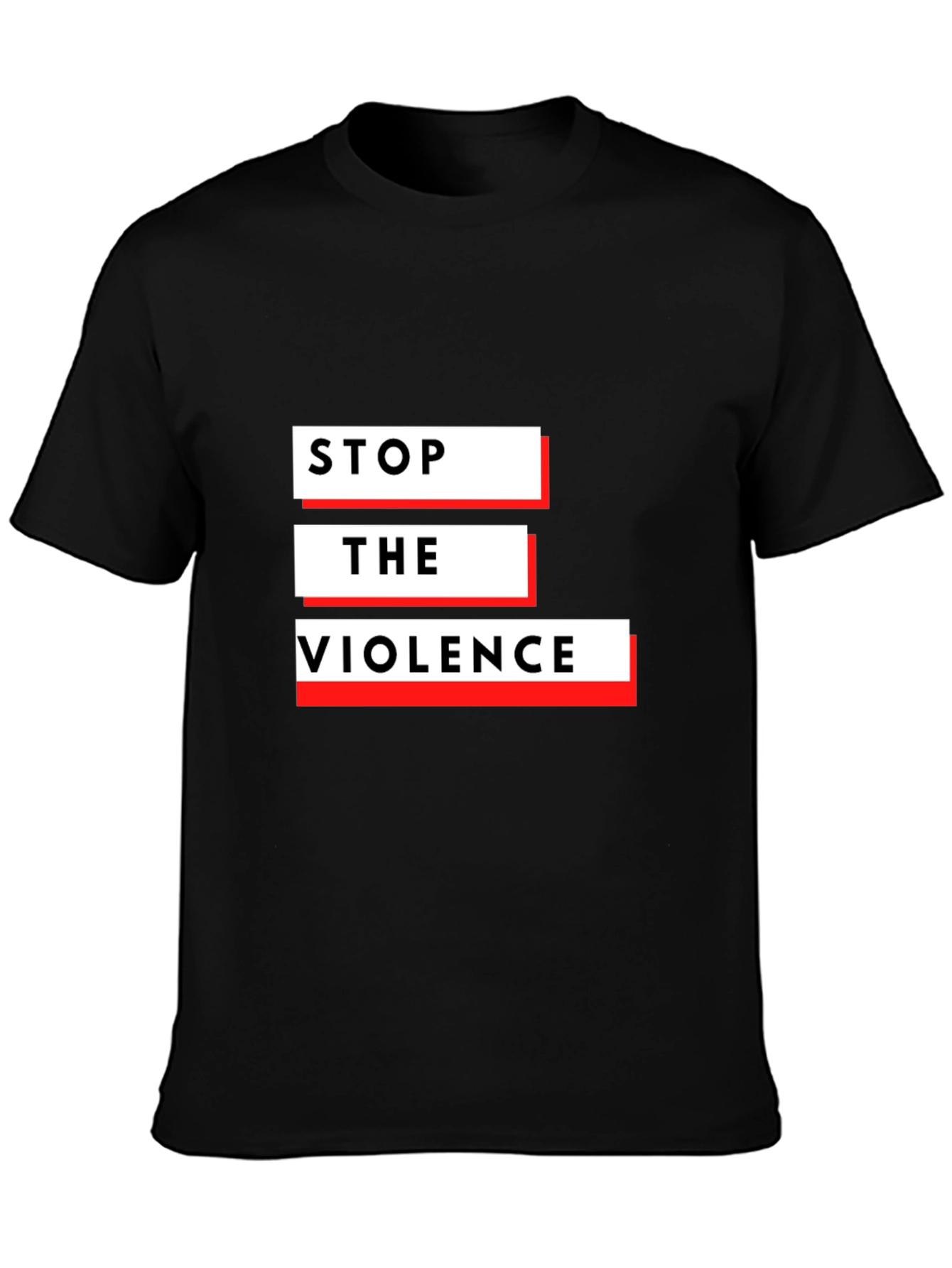 Stop The Violence Black Graphic T-Shirt