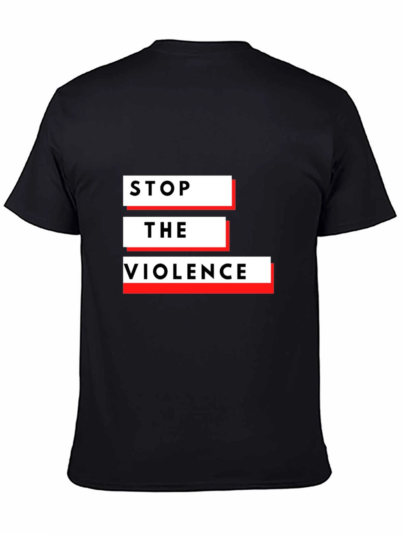 Stop The Violence Black Graphic T-Shirt