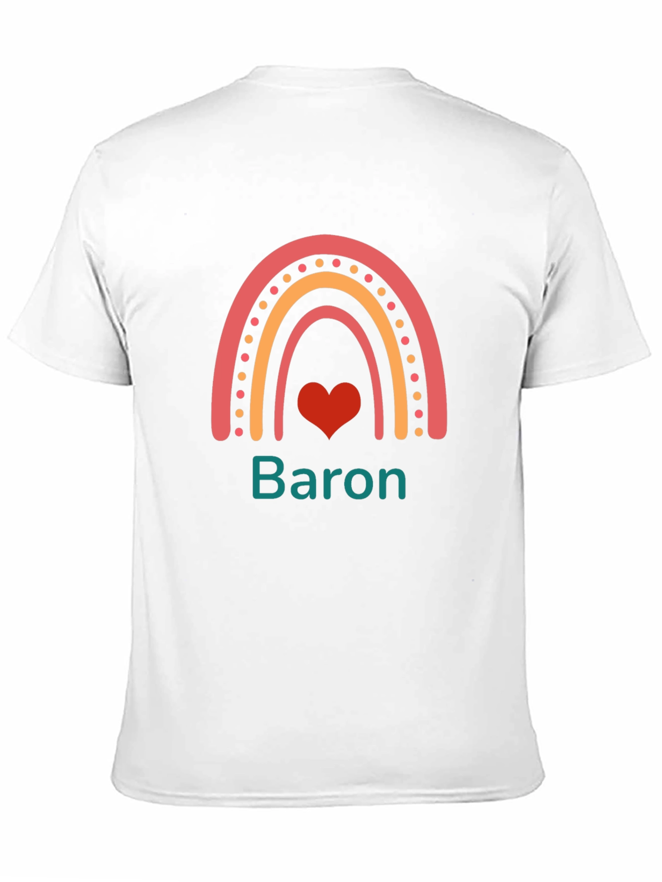 Baron Rainbow Heart Personalized T-Shirt