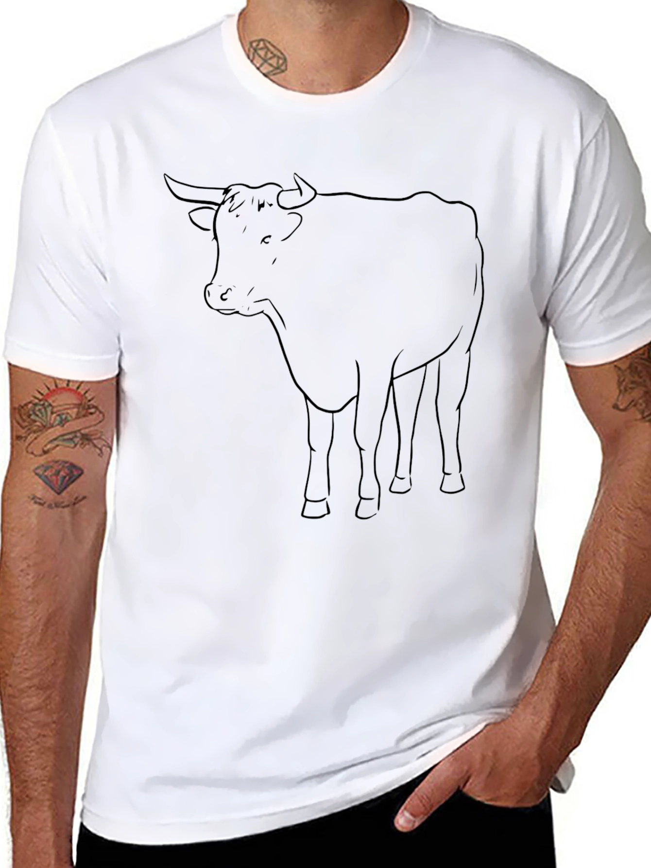 Bull Graphic Tee - Classic Black