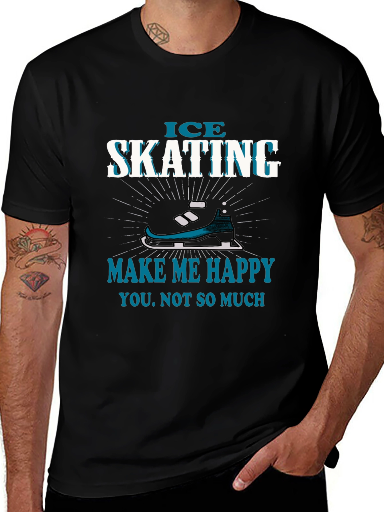 Ice Skating Makes Me Happy T-Shirt