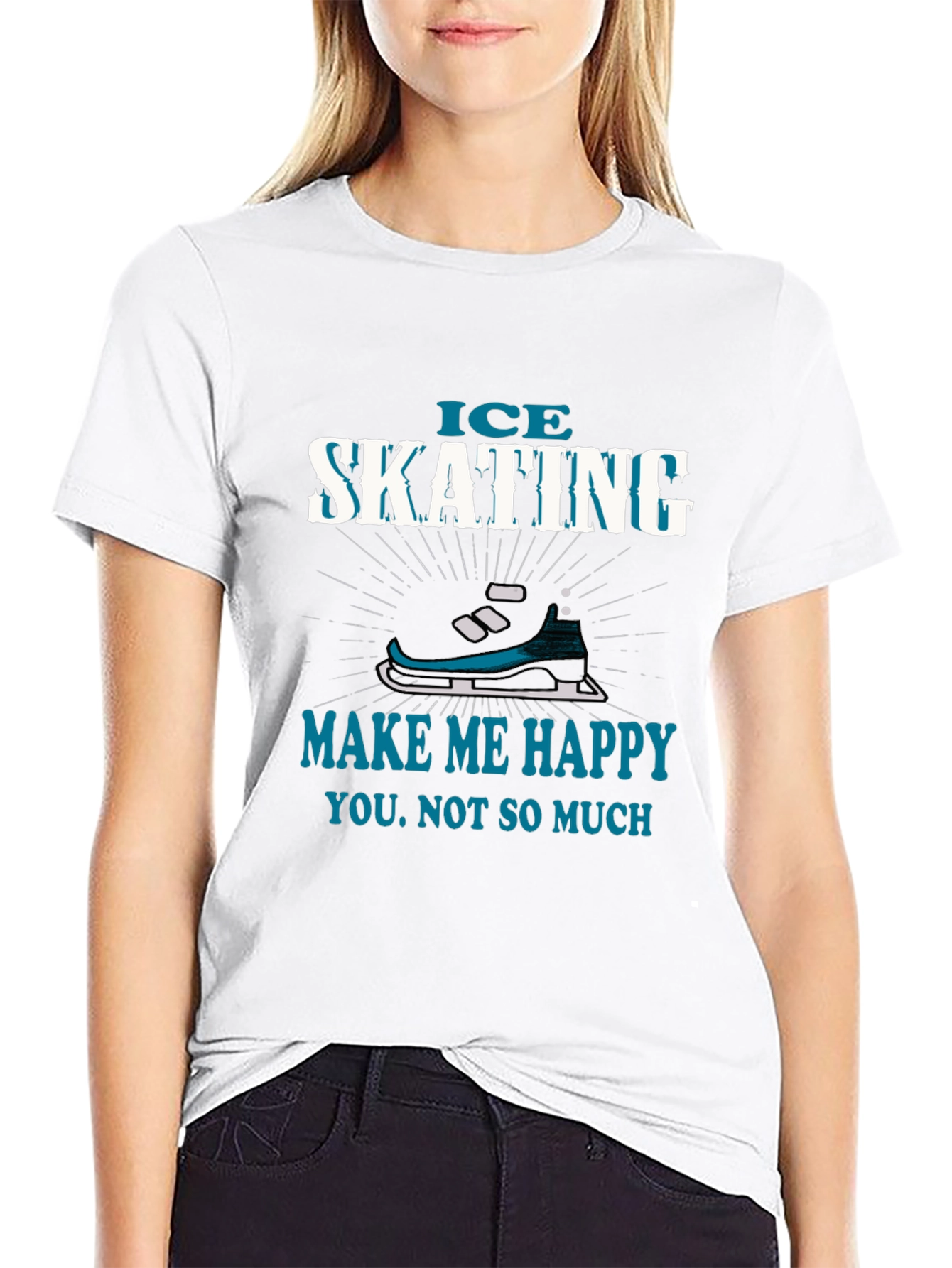 Ice Skating Makes Me Happy T-Shirt