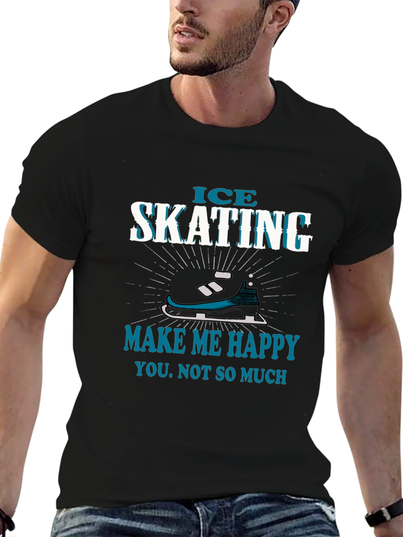 Ice Skating Makes Me Happy T-Shirt