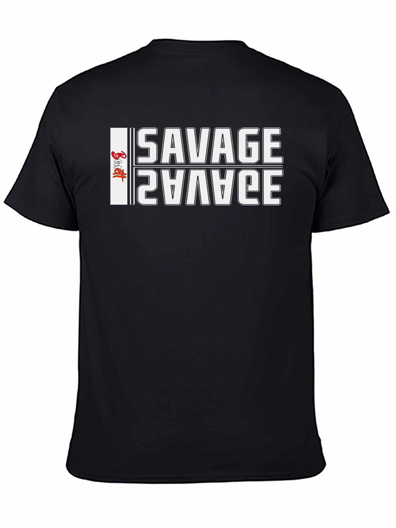 Savage Graphic Print Black T-Shirt