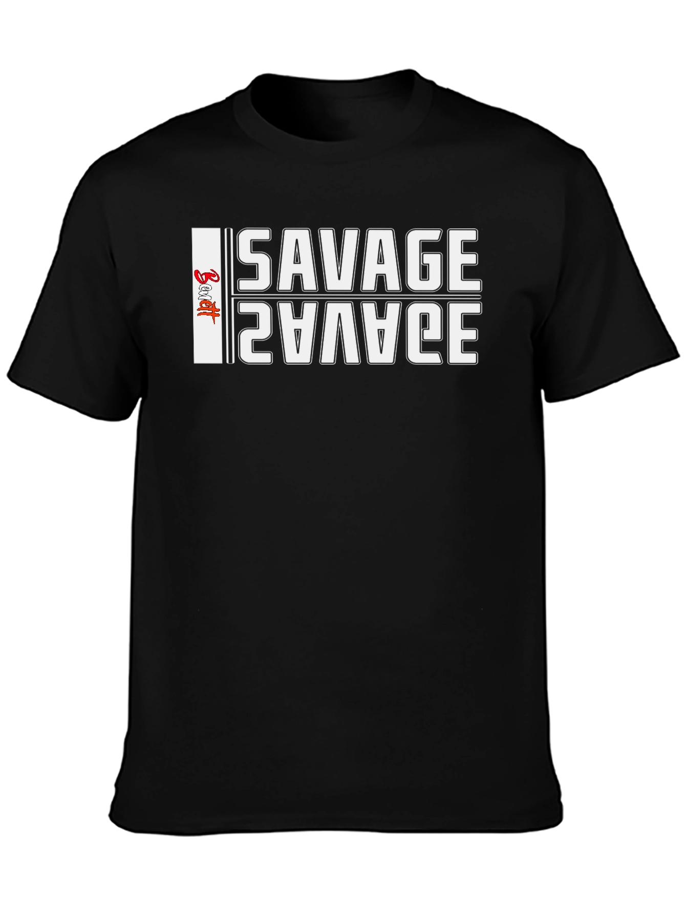 Savage Graphic Print Black T-Shirt