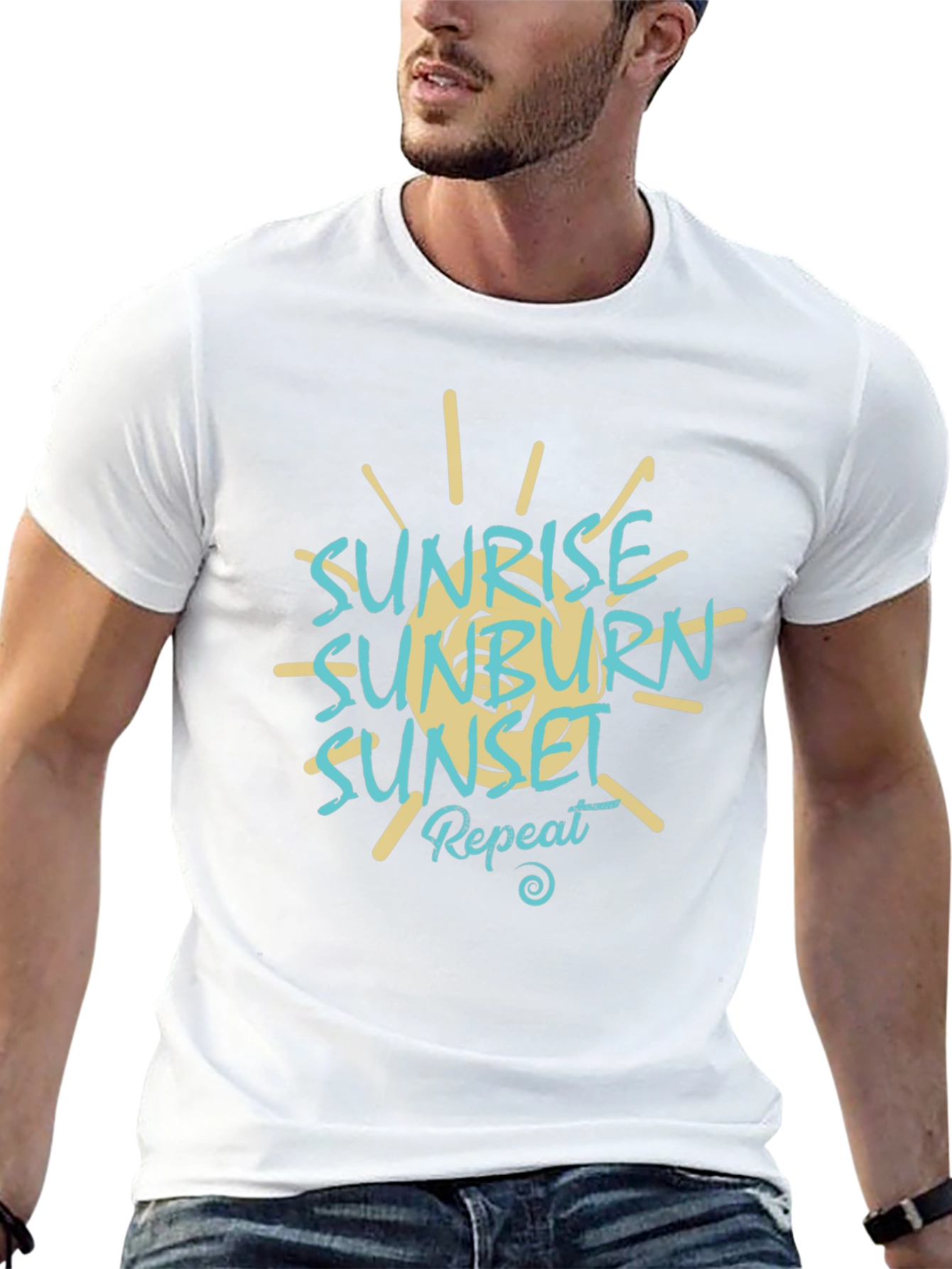 Sunrise Sunburn Sunset Repeat Graphic Tee