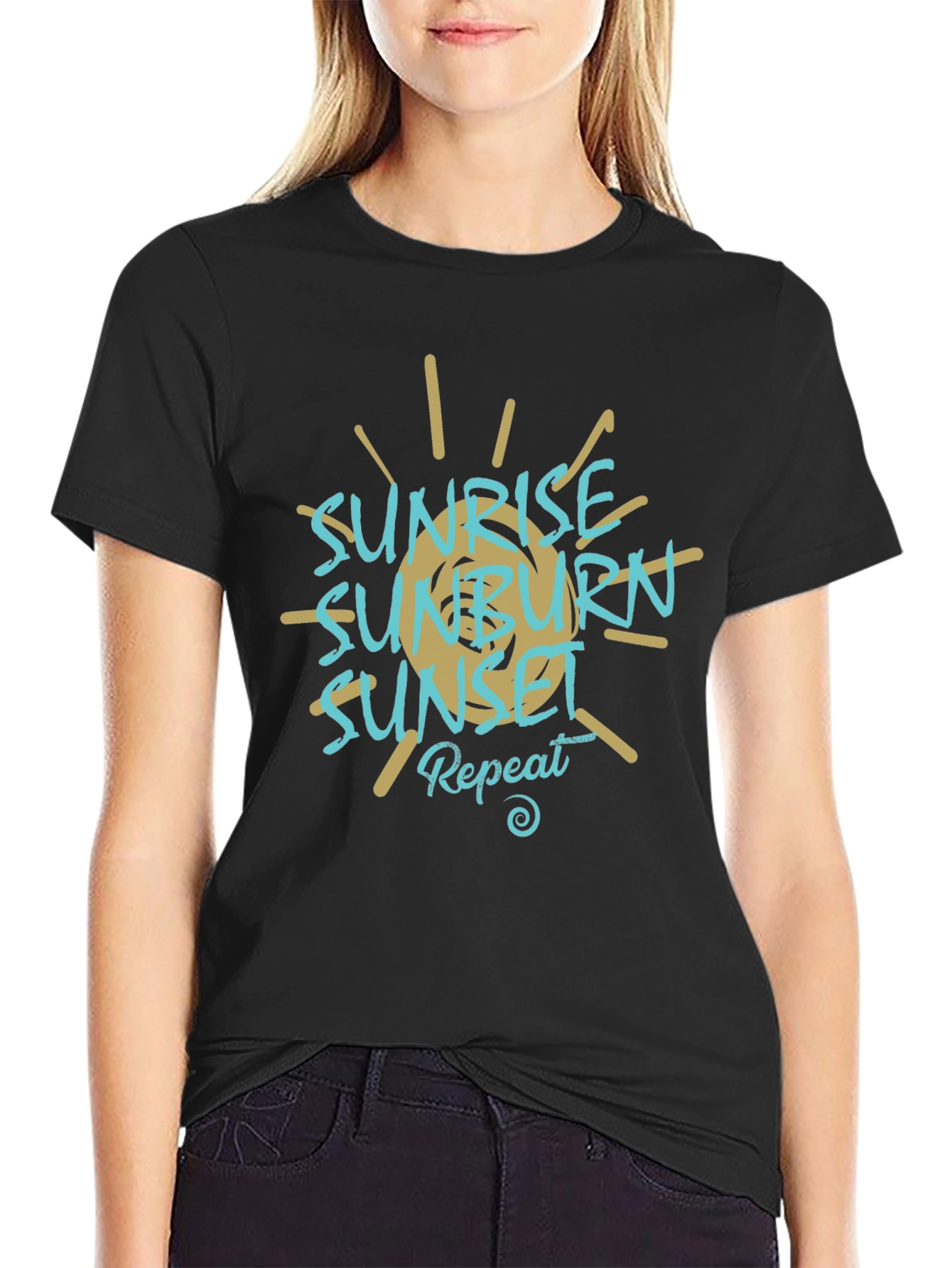 Sunrise Sunburn Sunset Repeat Graphic Tee