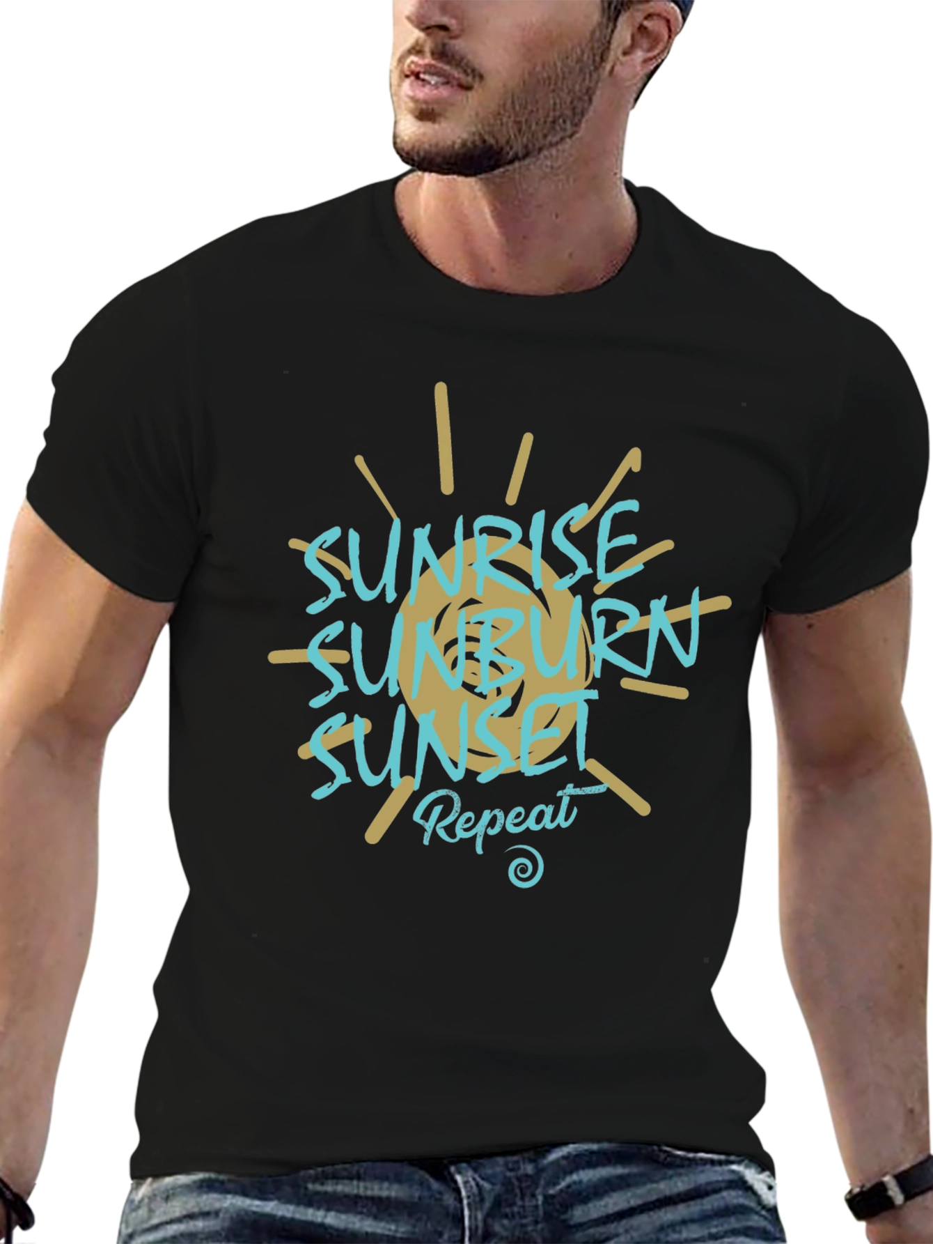 Sunrise Sunburn Sunset Repeat Graphic Tee