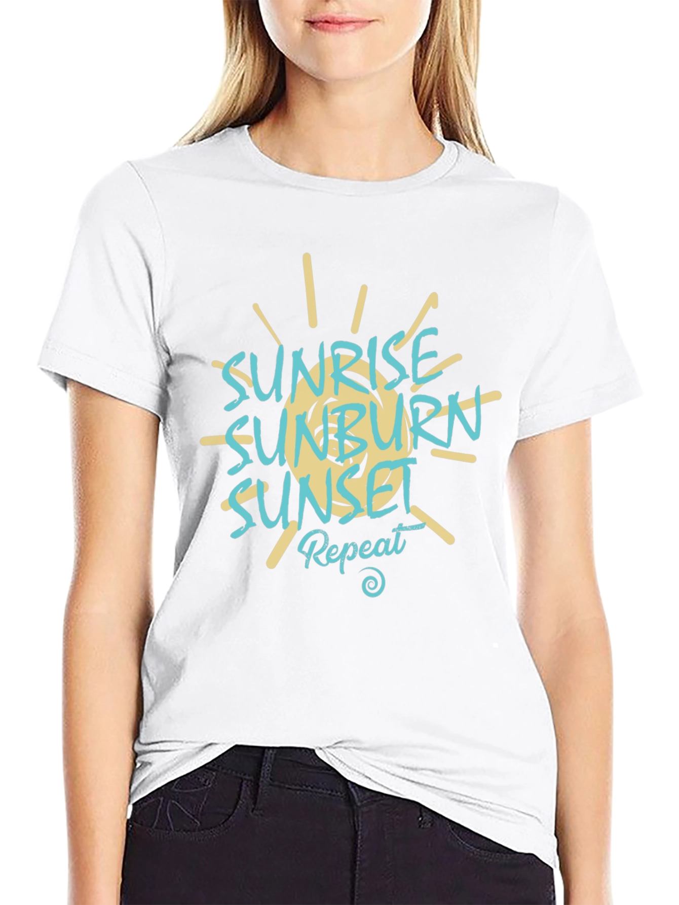 Sunrise Sunburn Sunset Repeat Graphic Tee