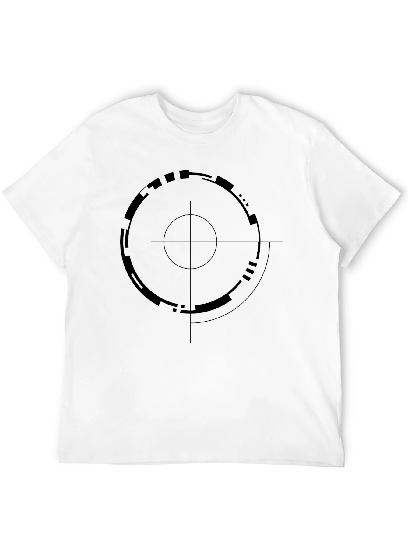 Geometric Target Graphic Black T-Shirt