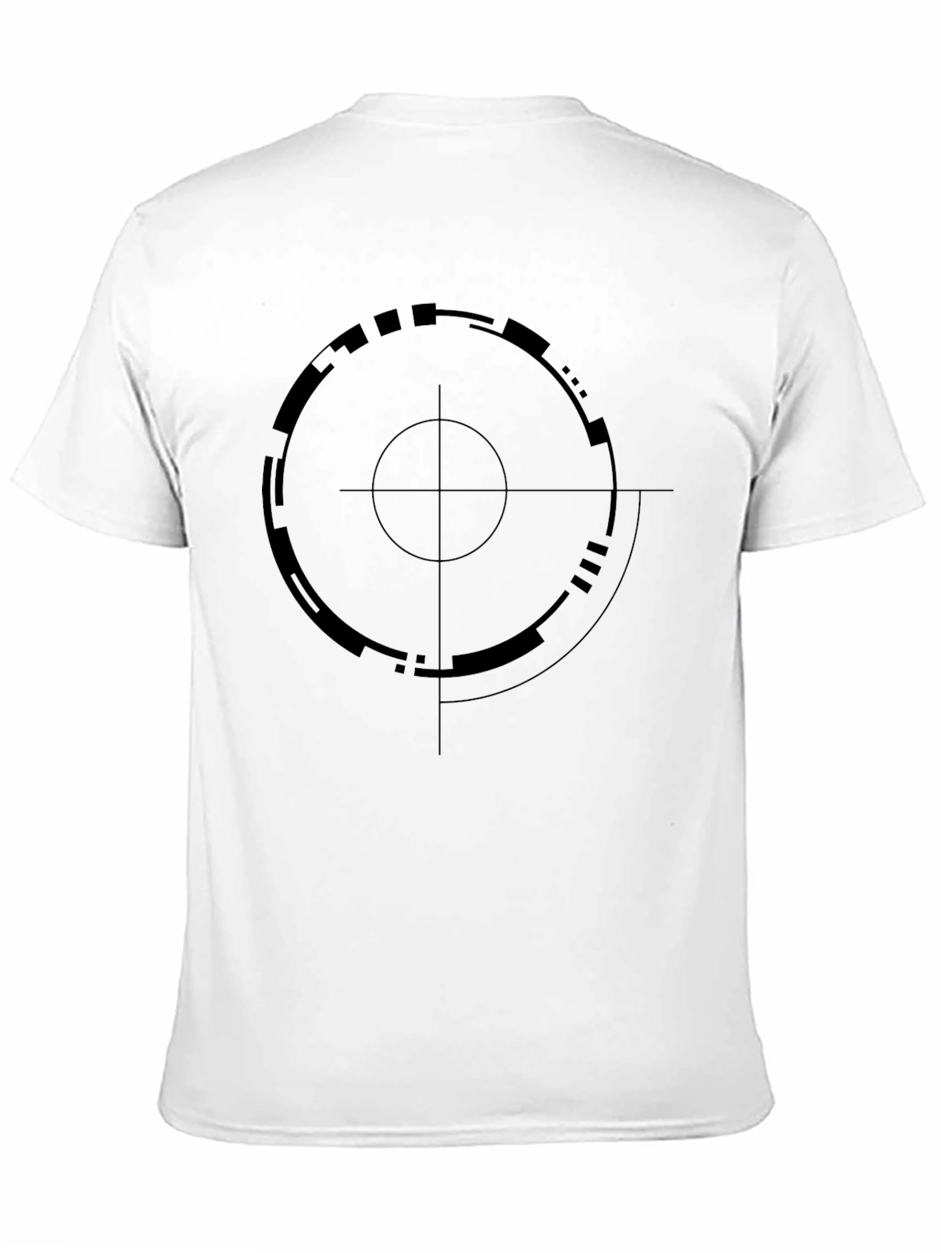 Geometric Target Graphic Black T-Shirt