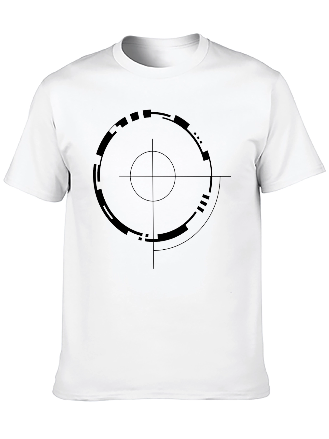 Geometric Target Graphic Black T-Shirt