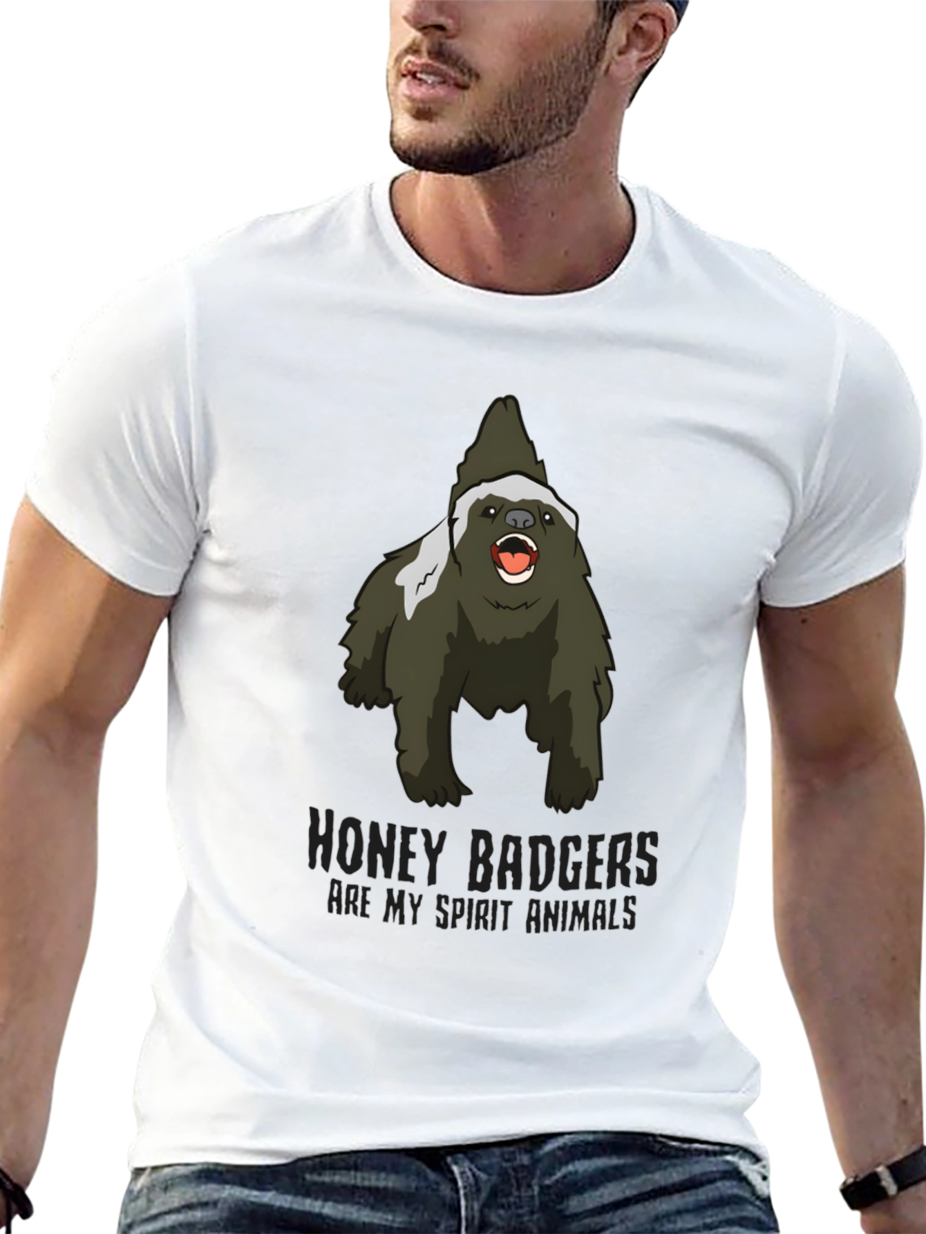 Honey Badger Spirit Animal Graphic T-Shirt