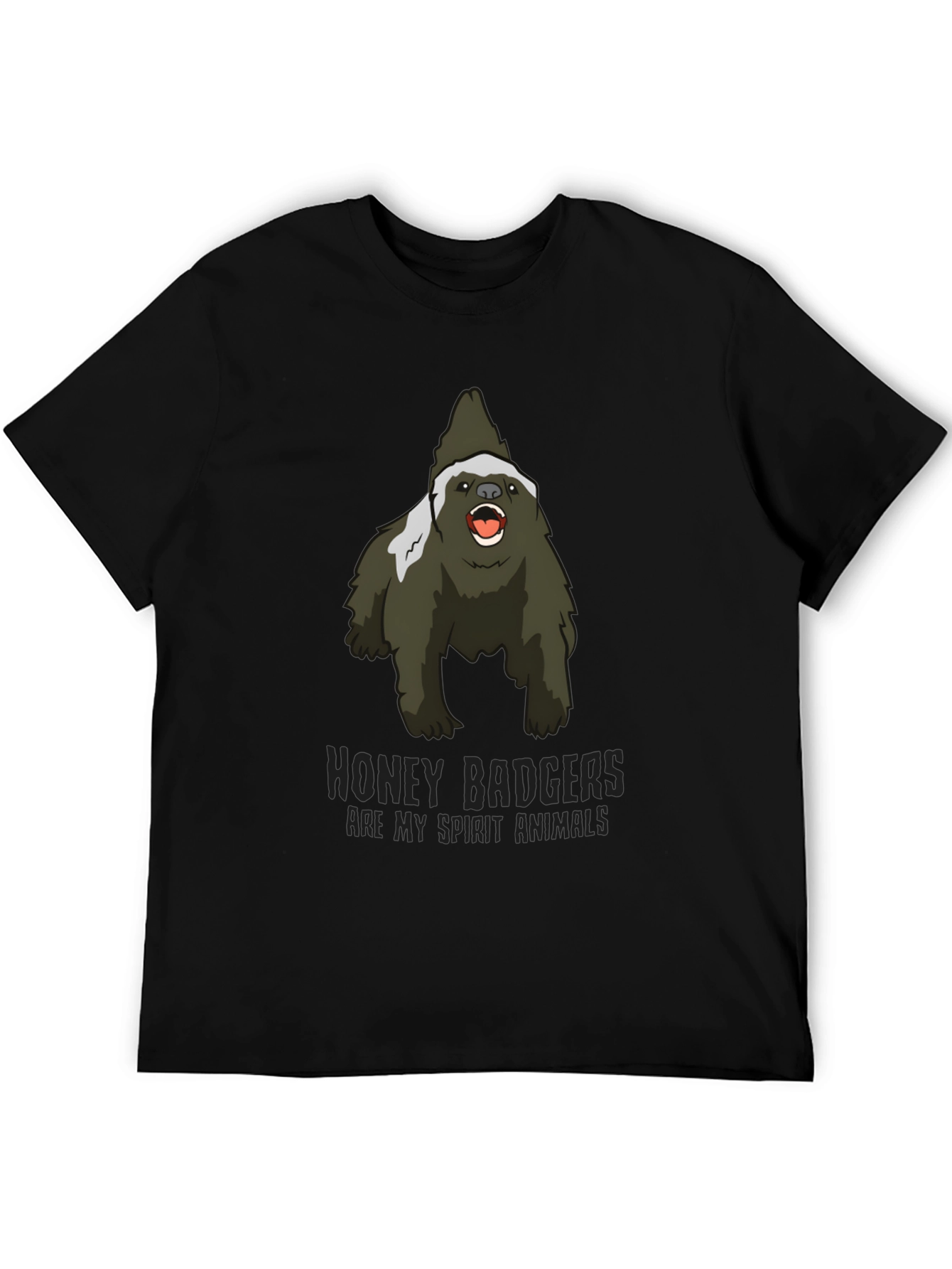 Honey Badger Spirit Animal Graphic T-Shirt