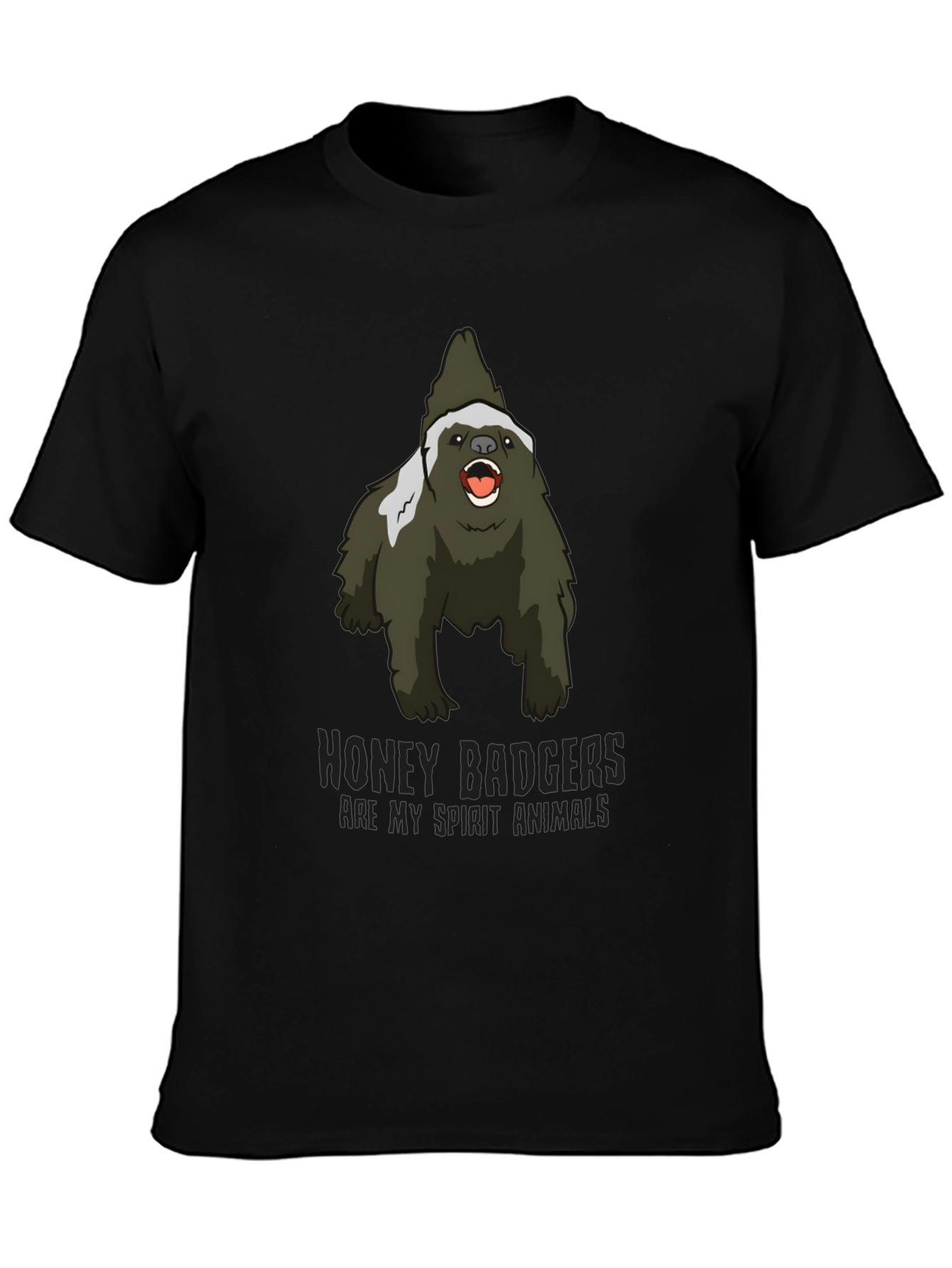 Honey Badger Spirit Animal Graphic T-Shirt