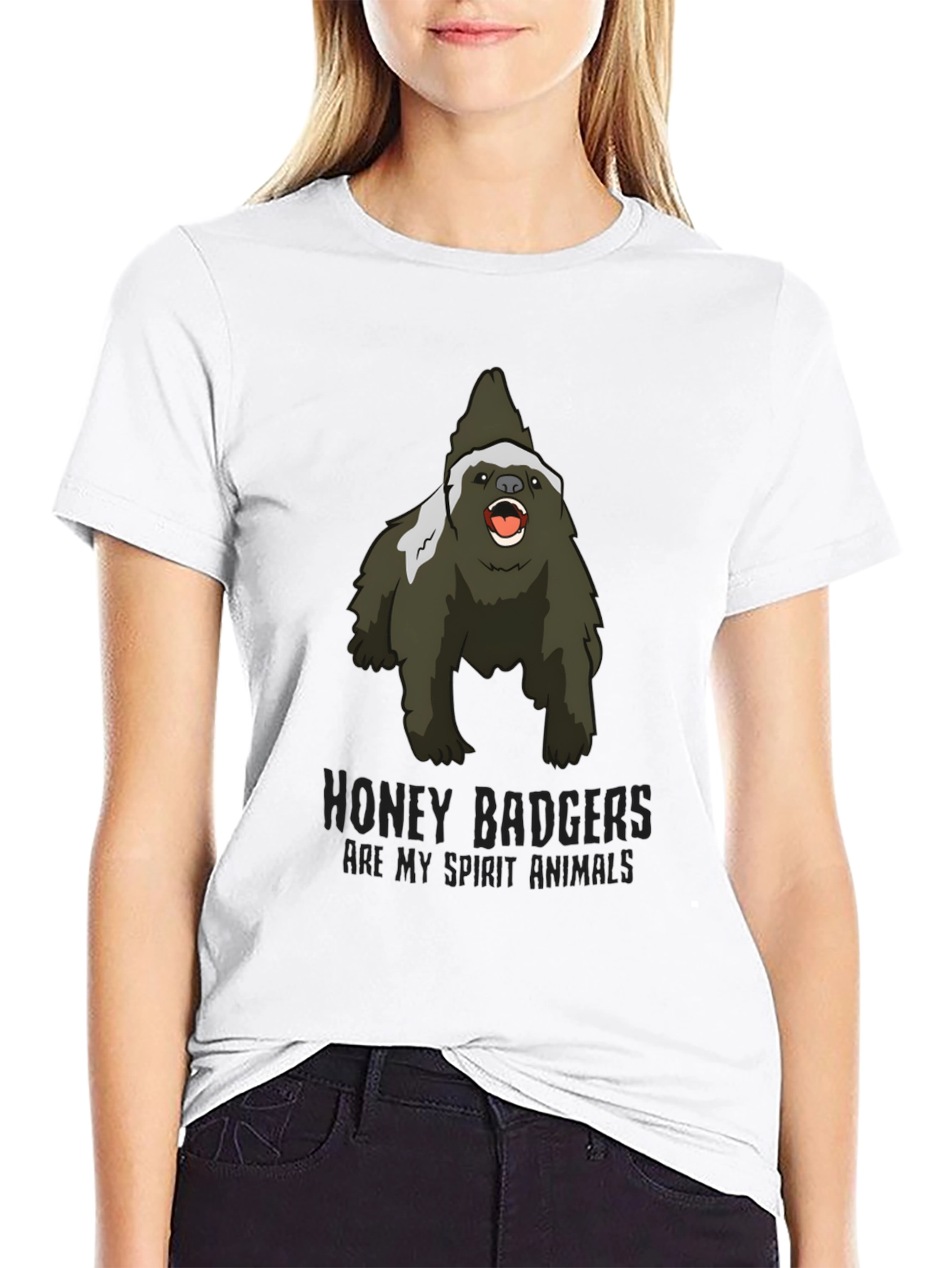 Honey Badger Spirit Animal Graphic T-Shirt