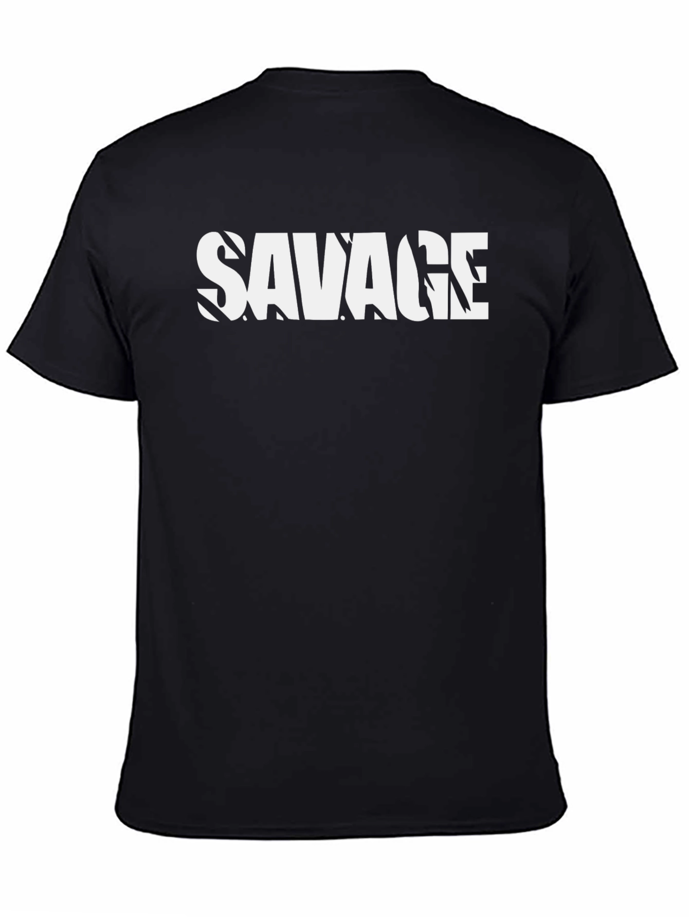 Savage Graphic Print Black Short Sleeve T-Shirt