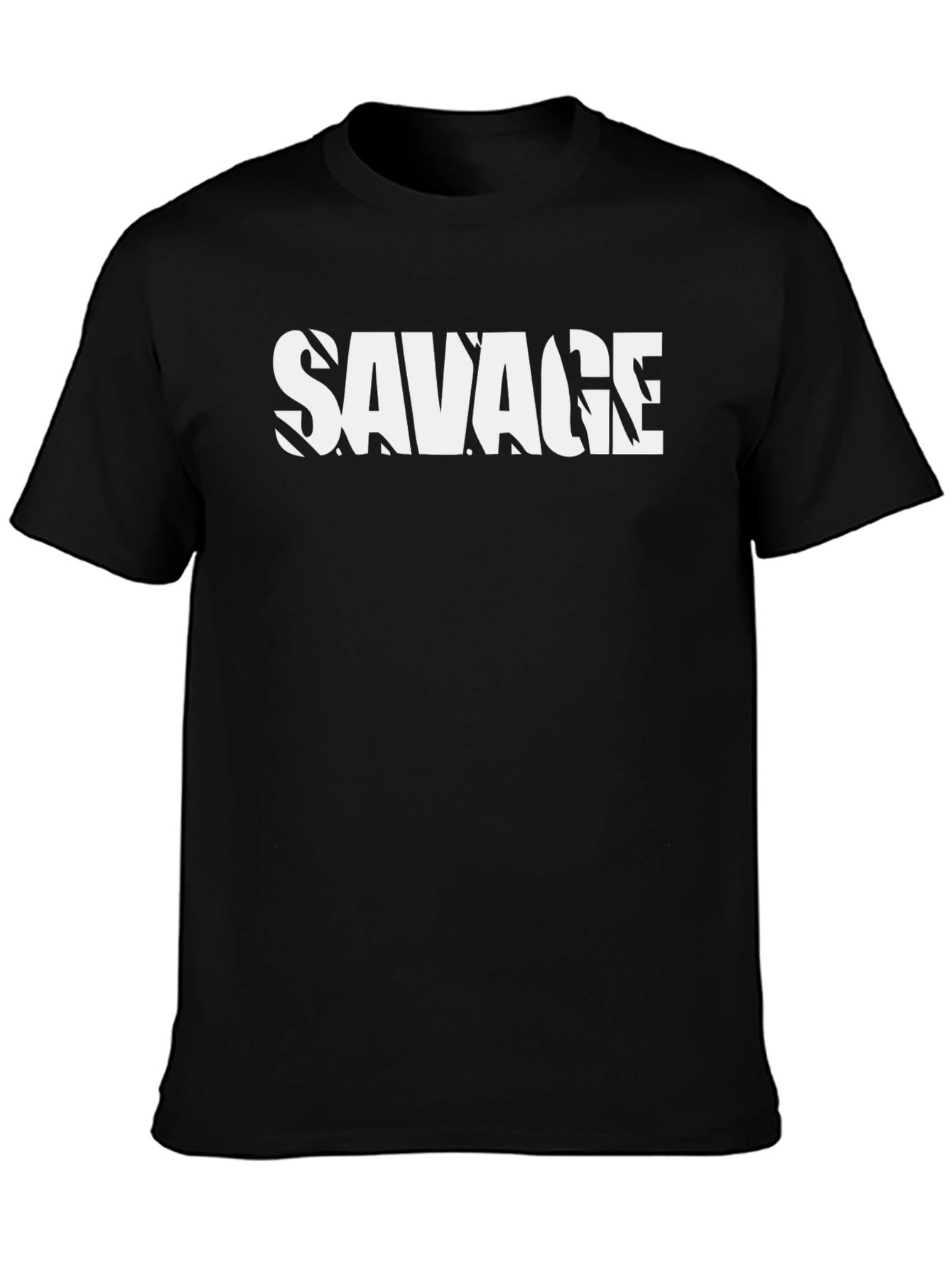 Savage Graphic Print Black Short Sleeve T-Shirt
