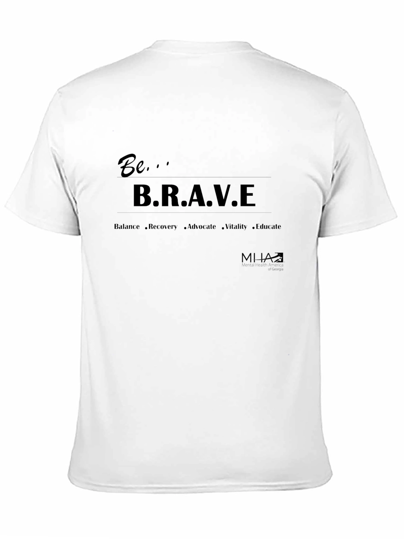 Be Brave Graphic Tee - Black Cotton Blend T-Shirt