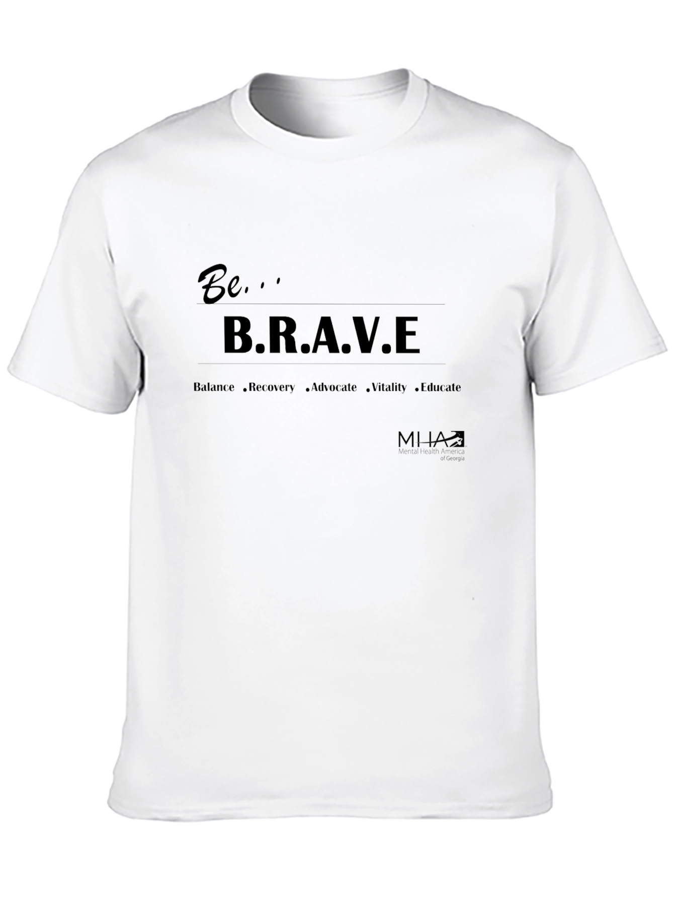 Be Brave Graphic Tee - Black Cotton Blend T-Shirt