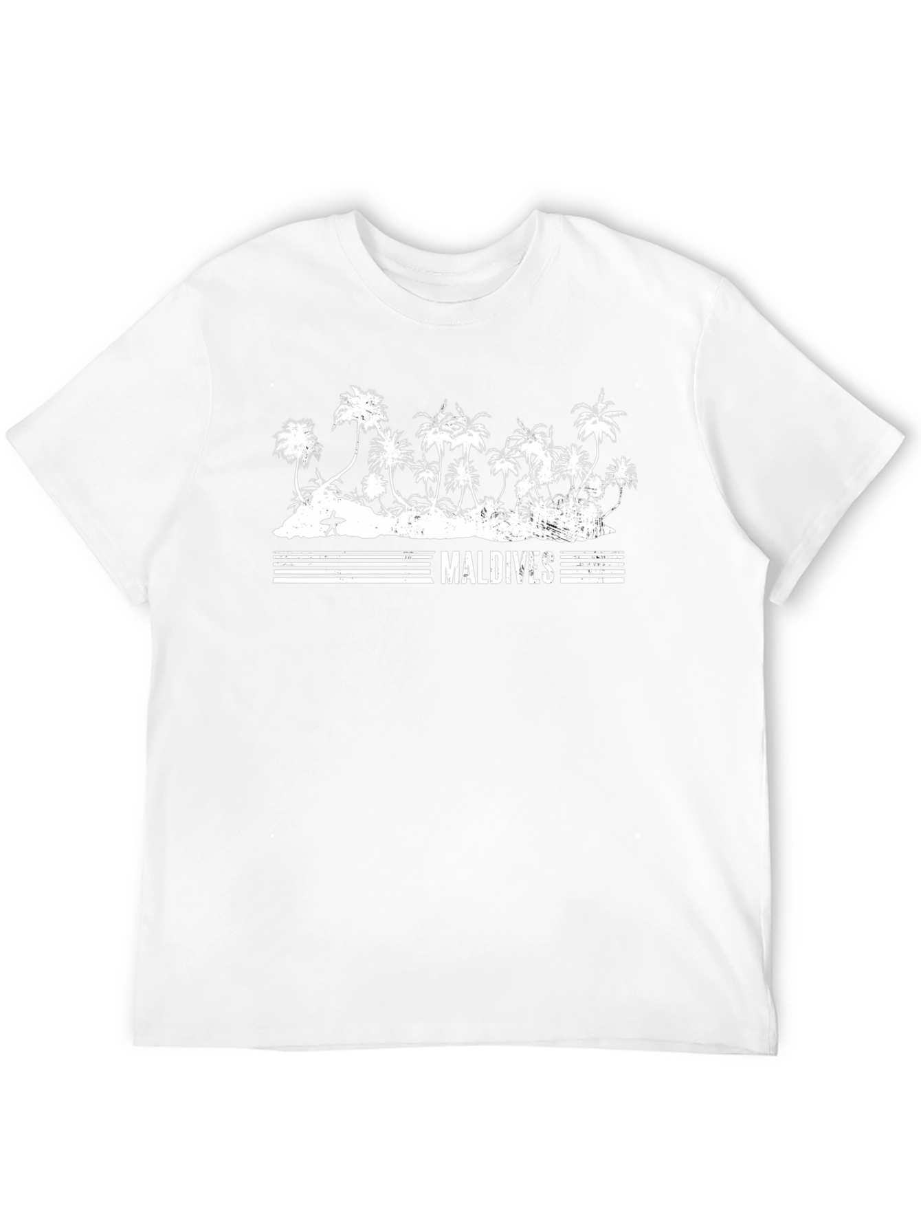 Maldives Palm Tree Graphic T-Shirt - Island Vibes