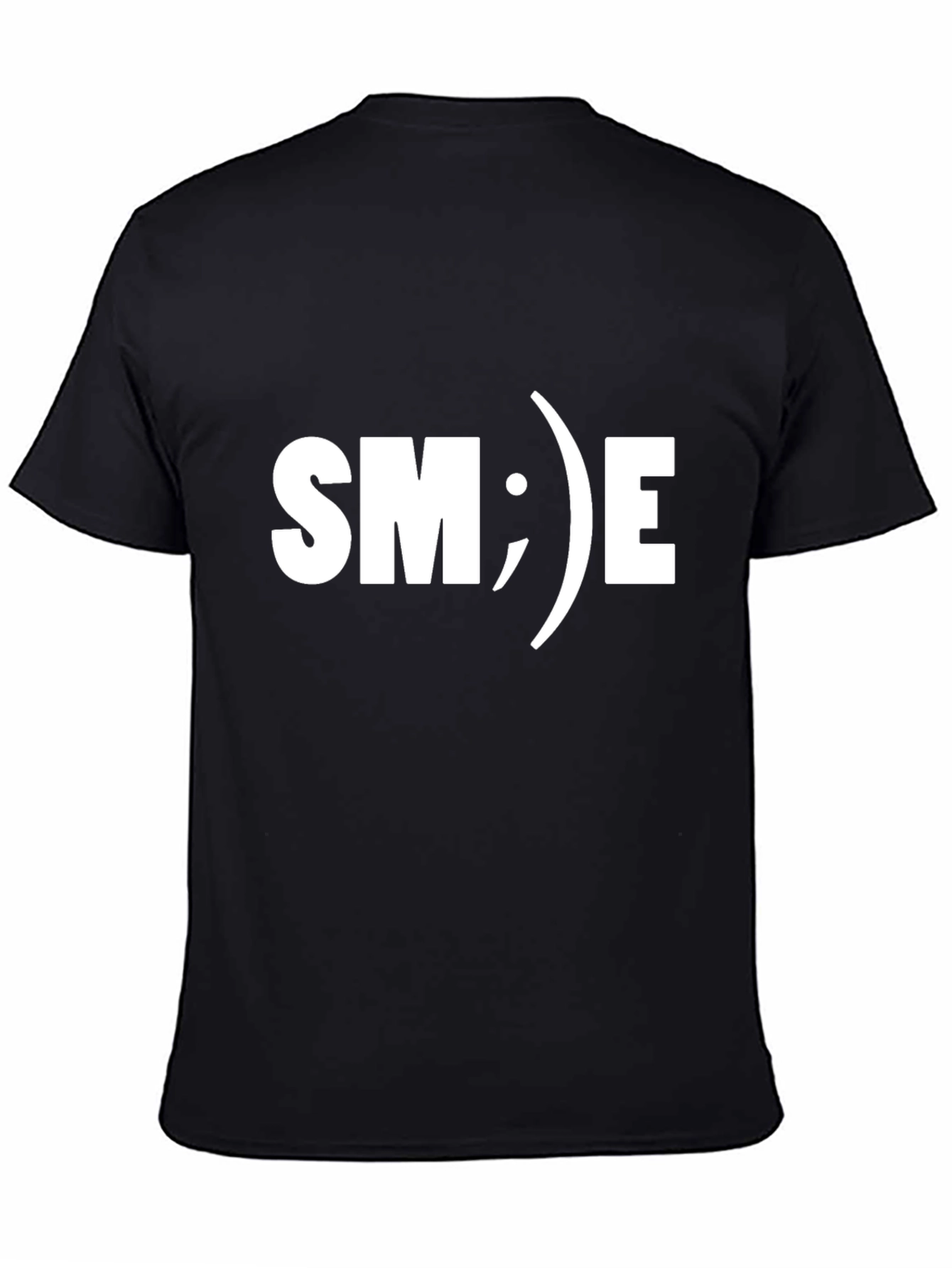 SMILE Graphic T-Shirt - Black Cotton Tee