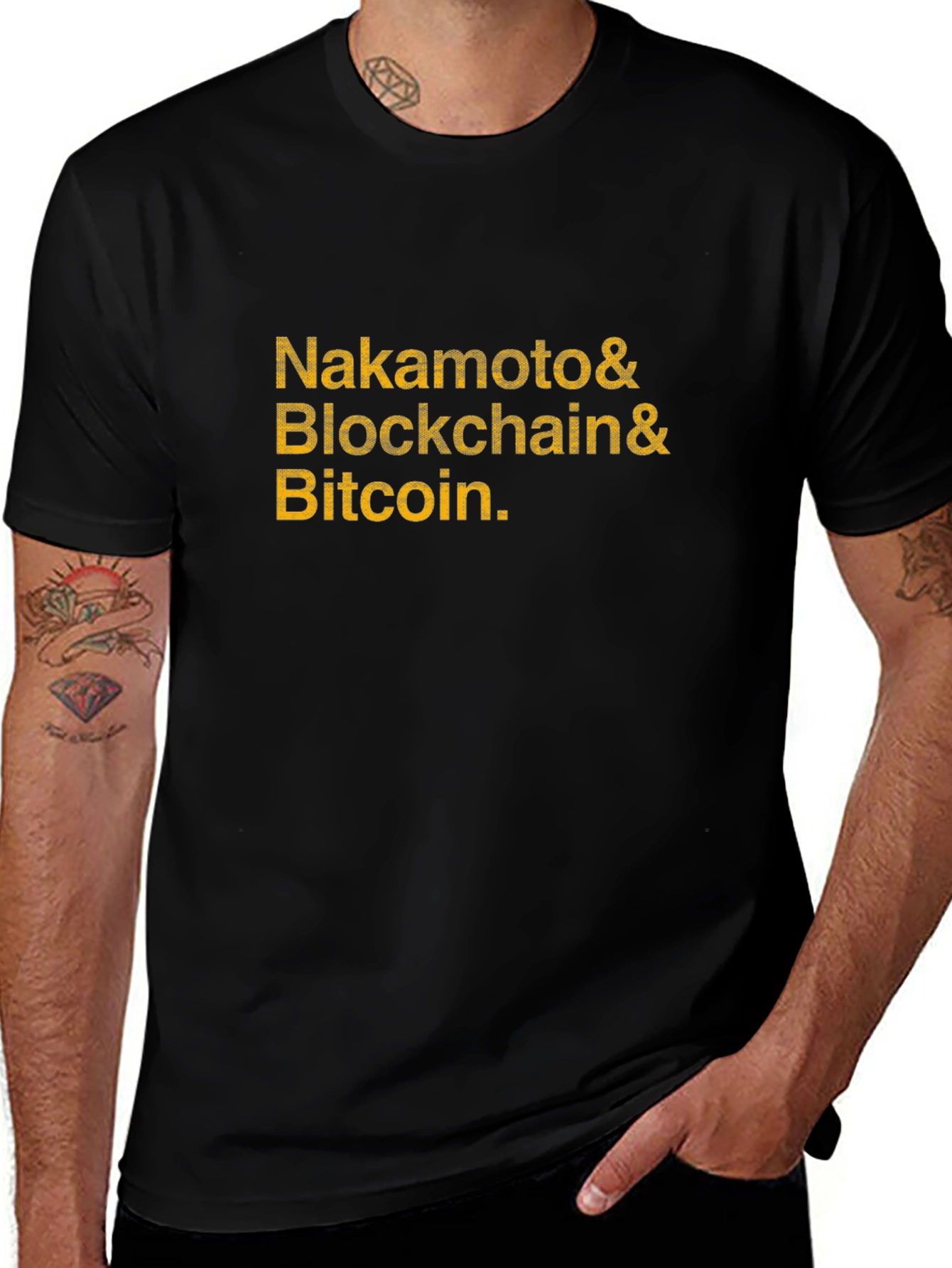 Nakamoto Blockchain Bitcoin Graphic Tee - Black