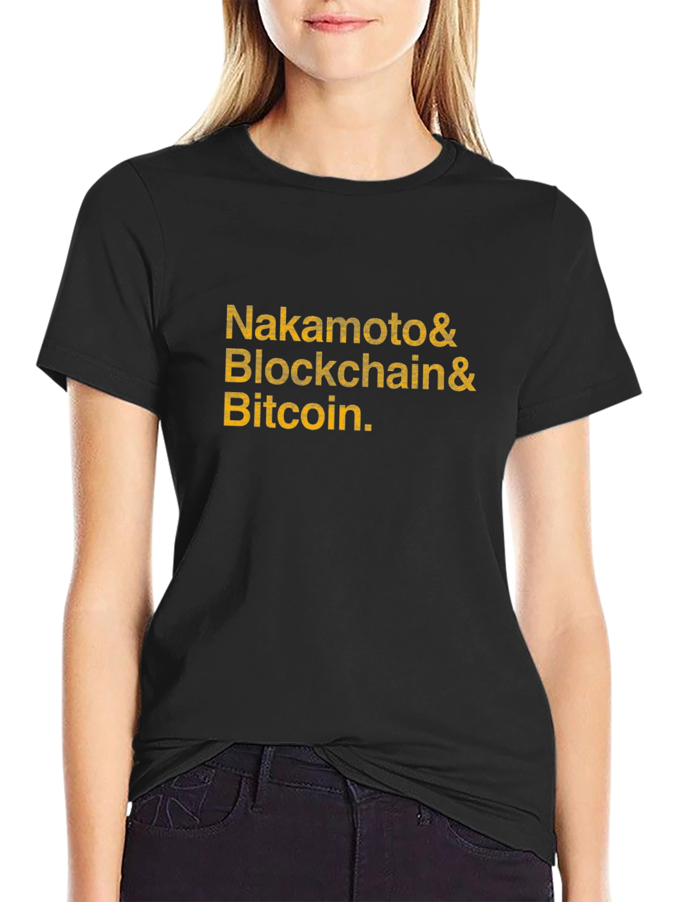 Nakamoto Blockchain Bitcoin Graphic Tee - Black