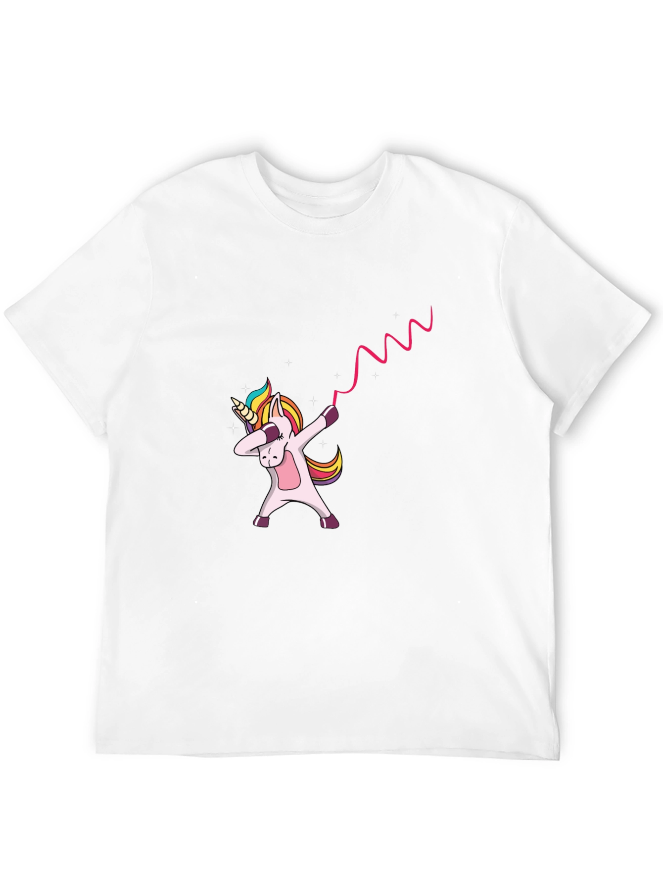 Dabbing Unicorn Black Graphic Tee Shirt