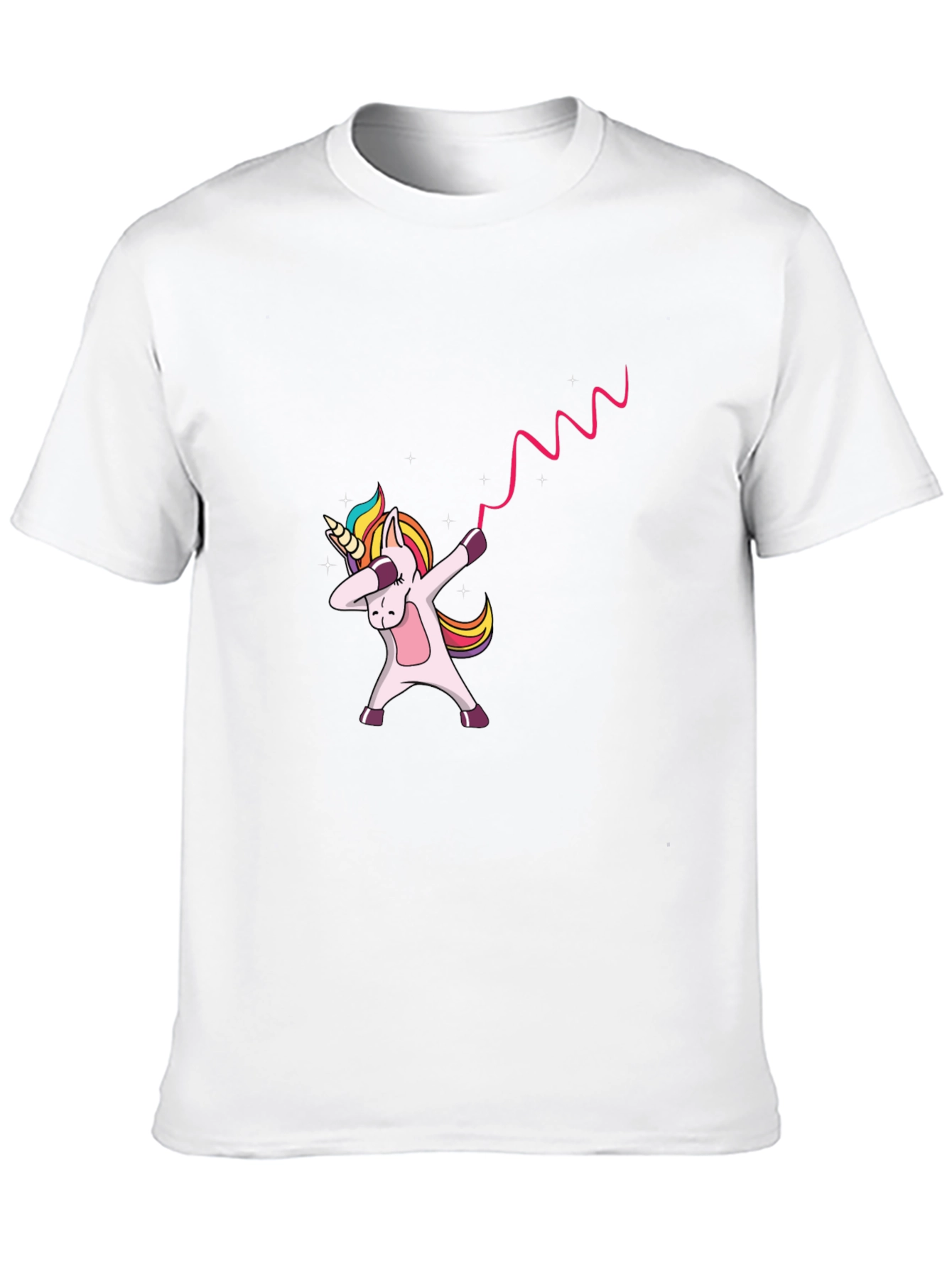 Dabbing Unicorn Black Graphic Tee Shirt