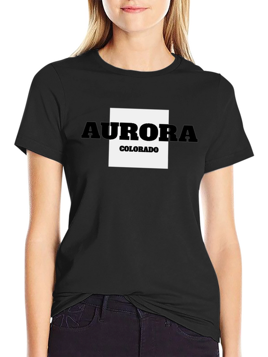 Aurora Colorado Graphic T-Shirt - Black