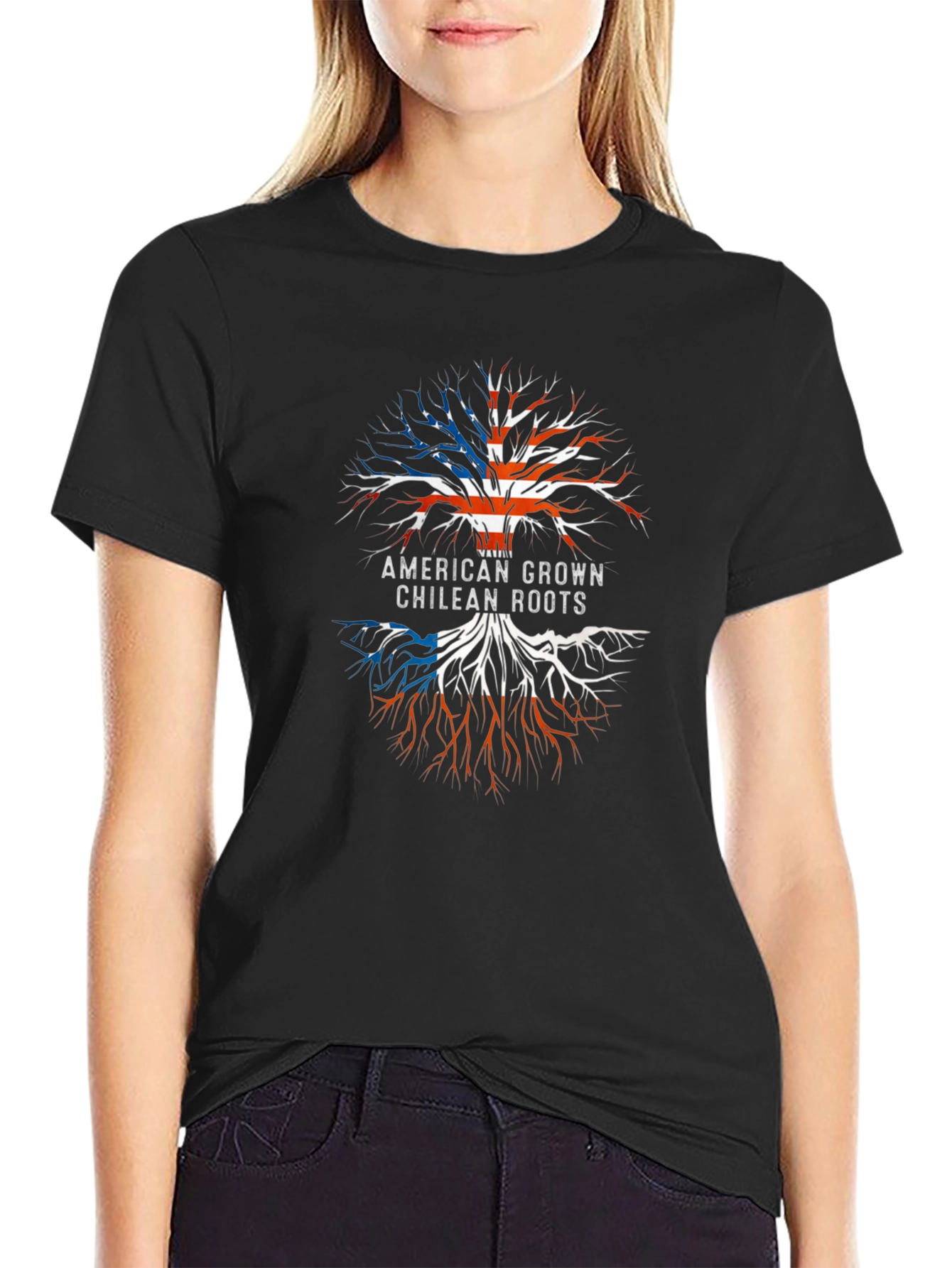 American Grown Chilean Roots Tree T-Shirt