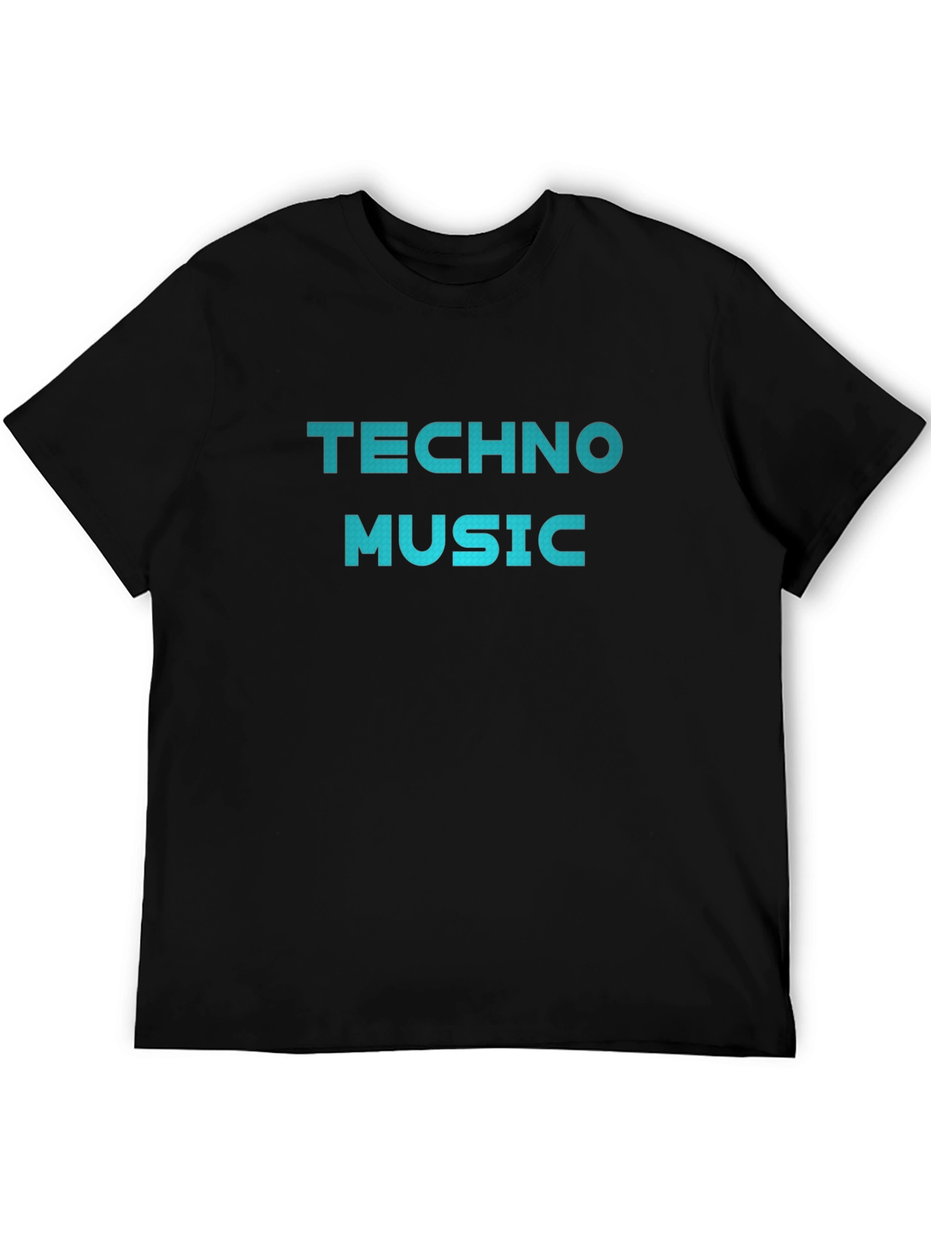 Techno Music Graphic Print Crew Neck T-Shirt