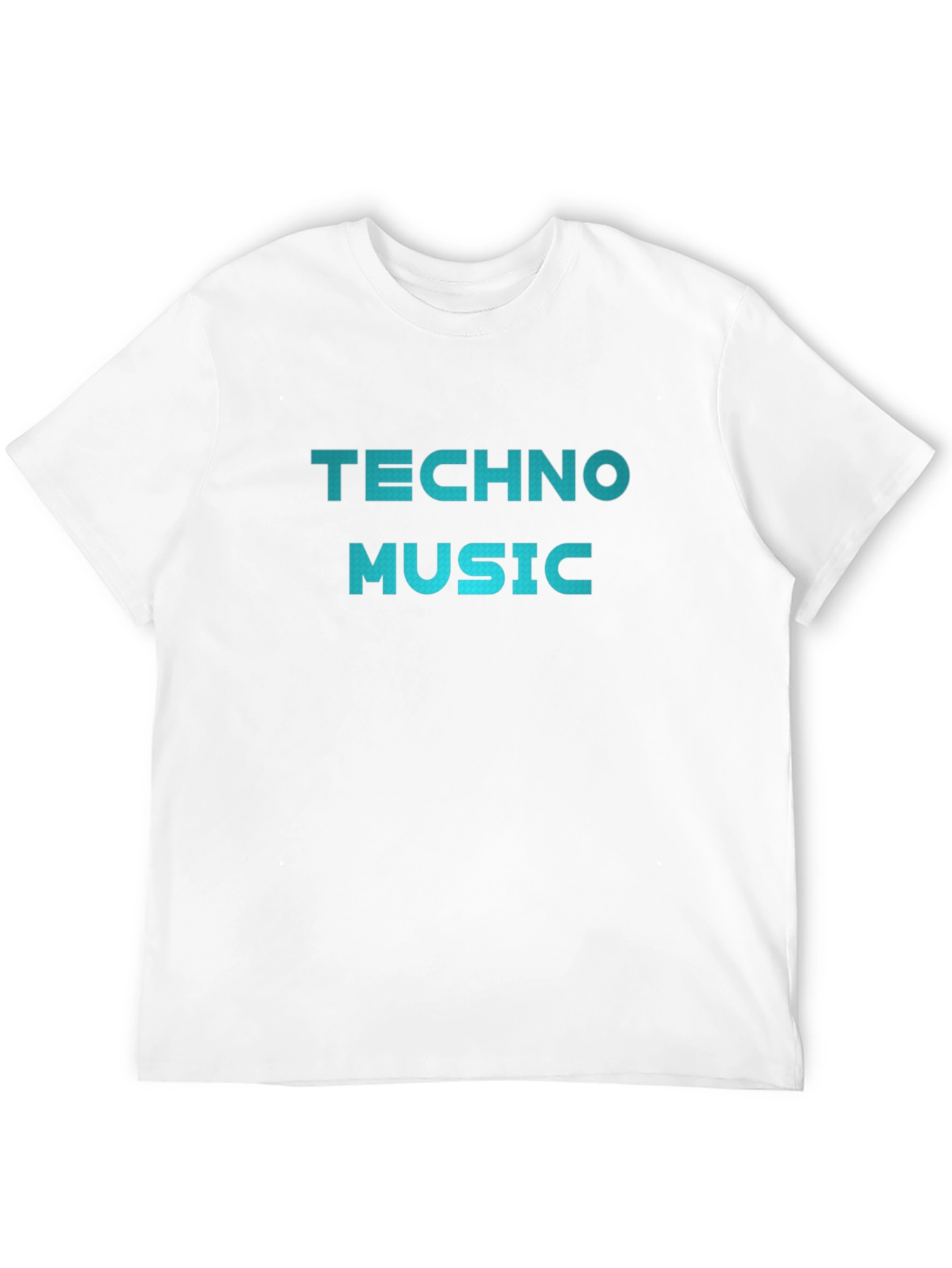 Techno Music Graphic Print Crew Neck T-Shirt