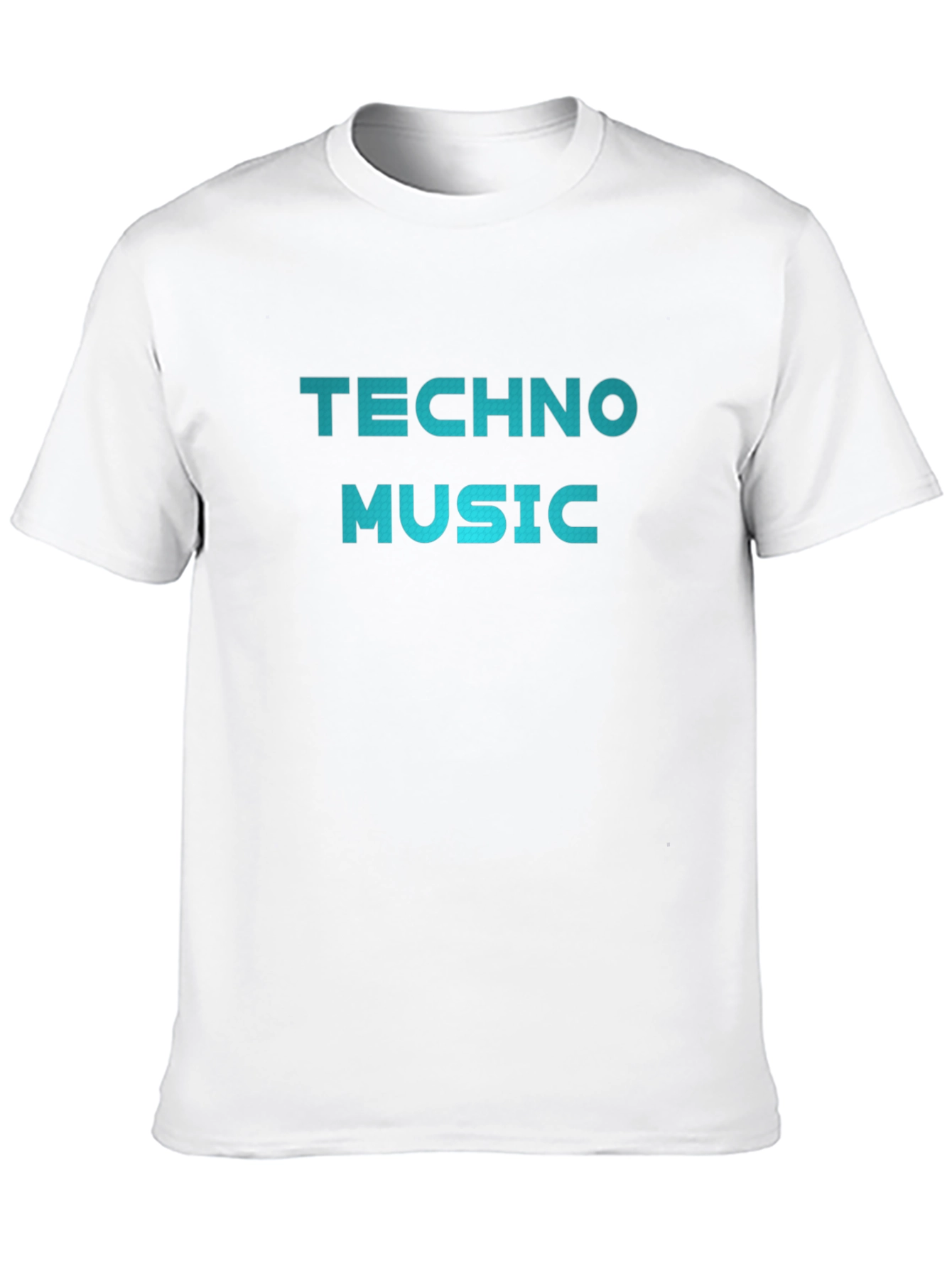 Techno Music Graphic Print Crew Neck T-Shirt