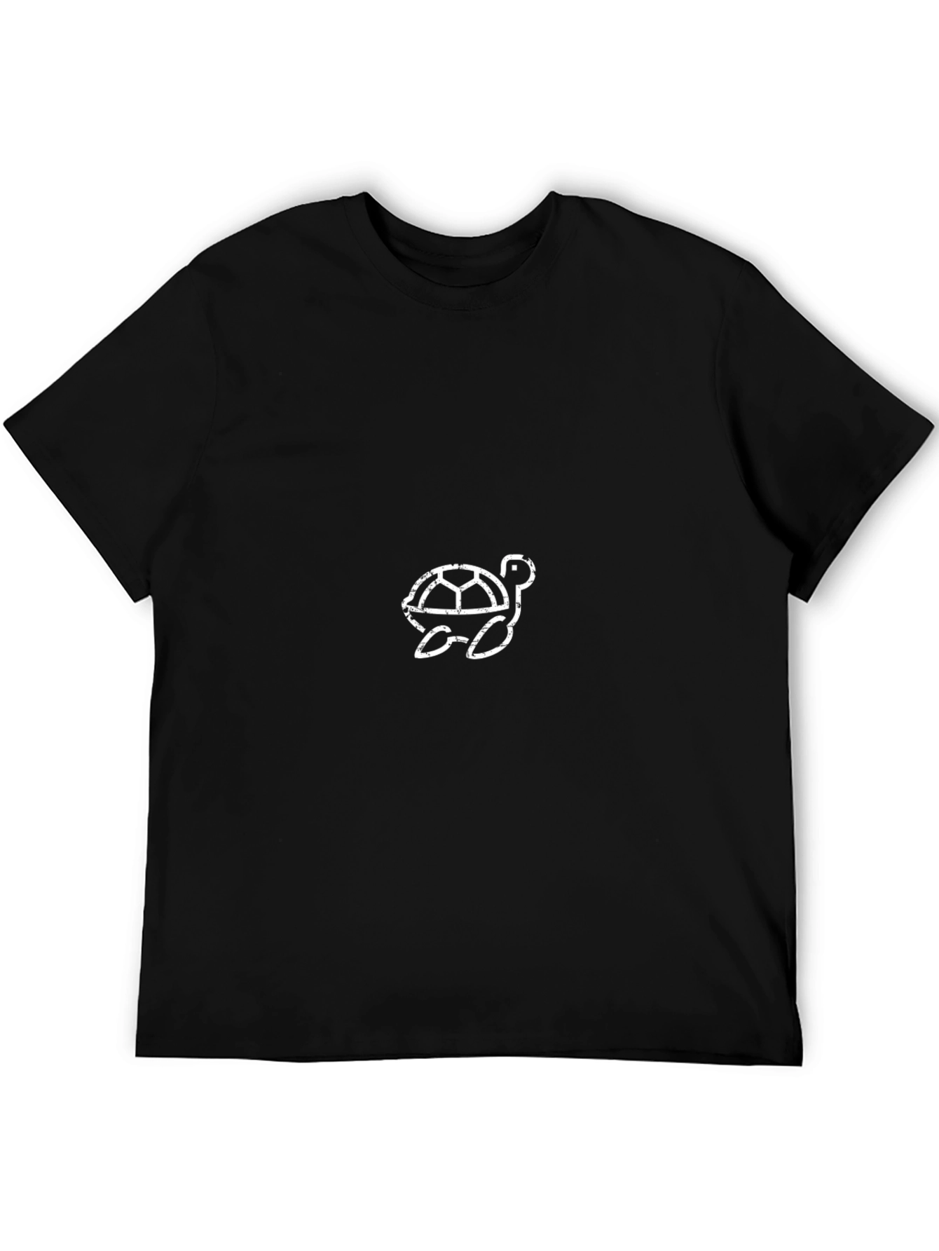 Turtle Graphic Tee - Black Cotton Comfort