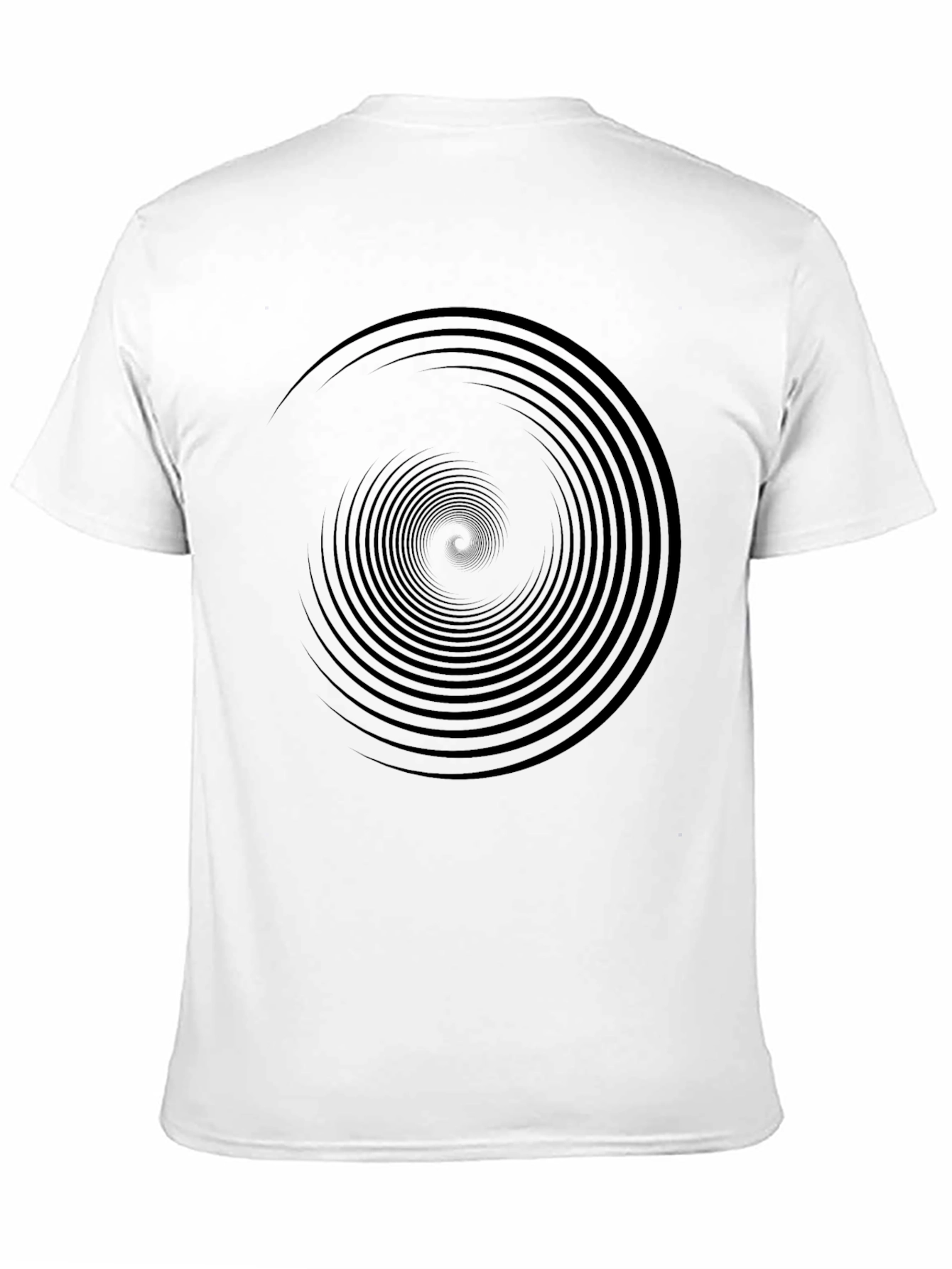 Hypnotic Spiral Graphic Black T-Shirt