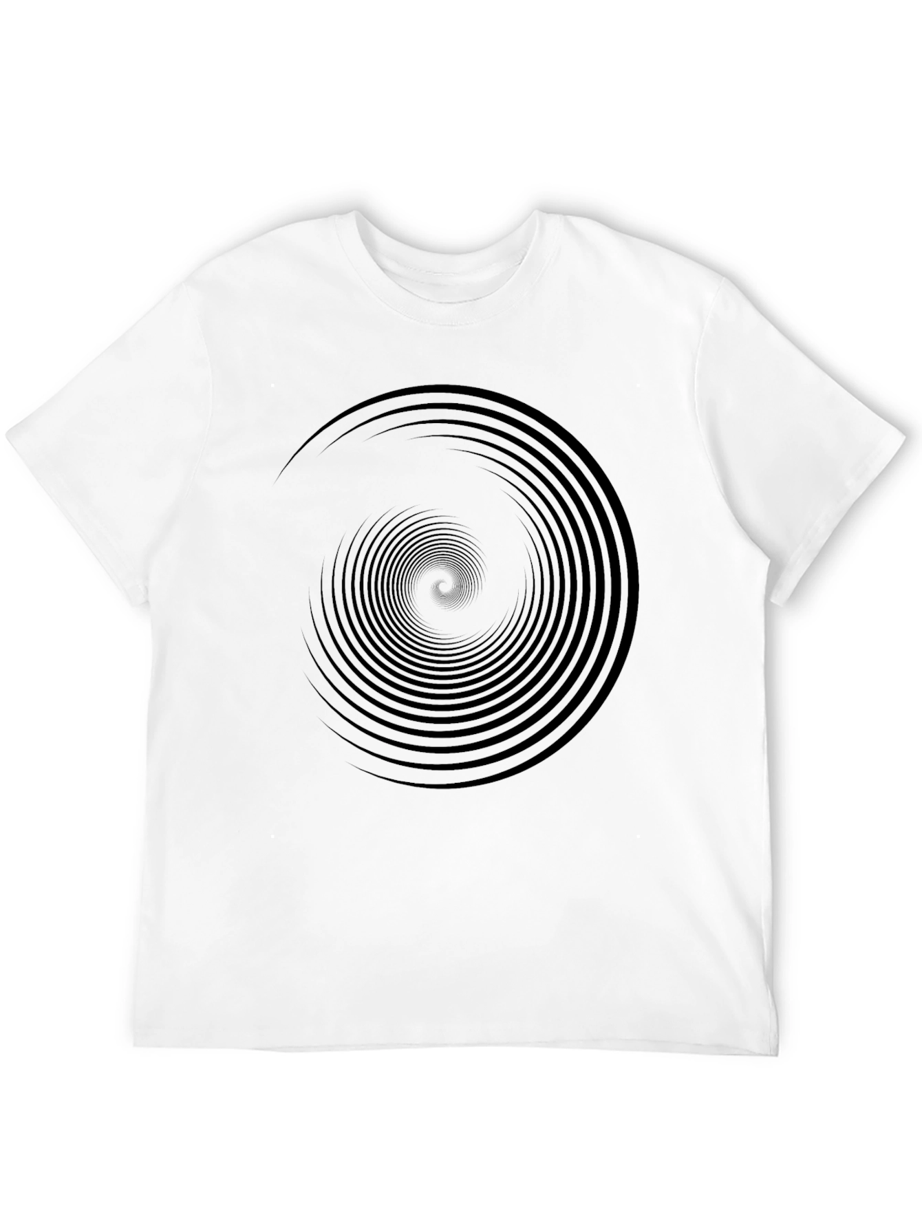 Hypnotic Spiral Graphic Black T-Shirt