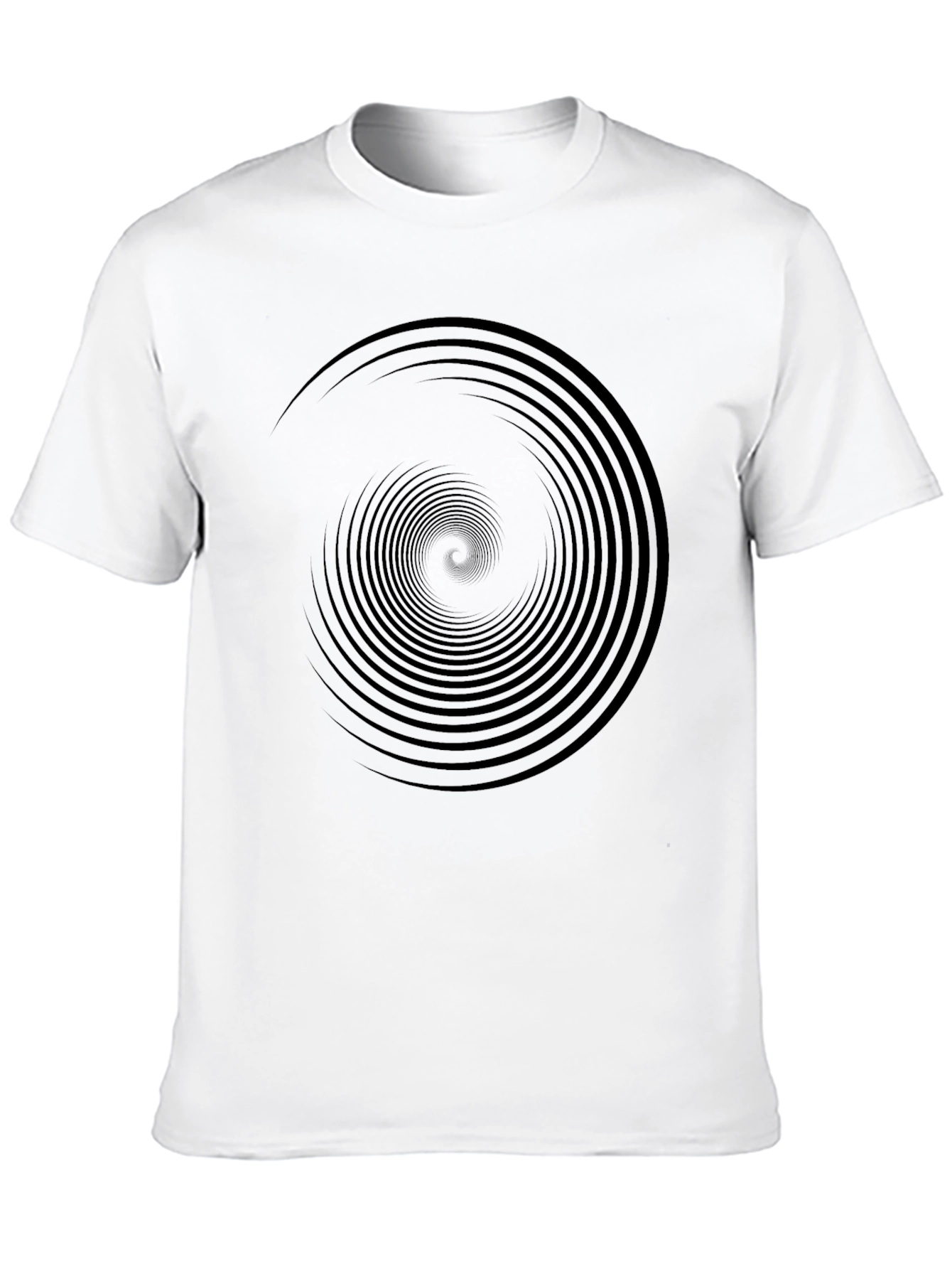 Hypnotic Spiral Graphic Black T-Shirt